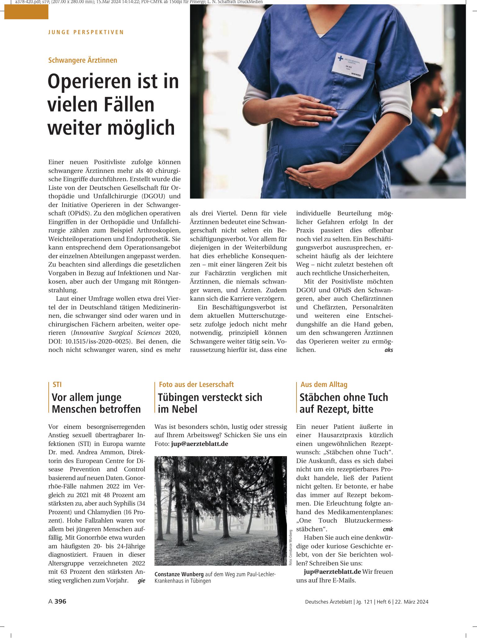 Vorschauseite 1: STI: Vor allem junge Menschen betroffen – Deutsches Ärzteblatt