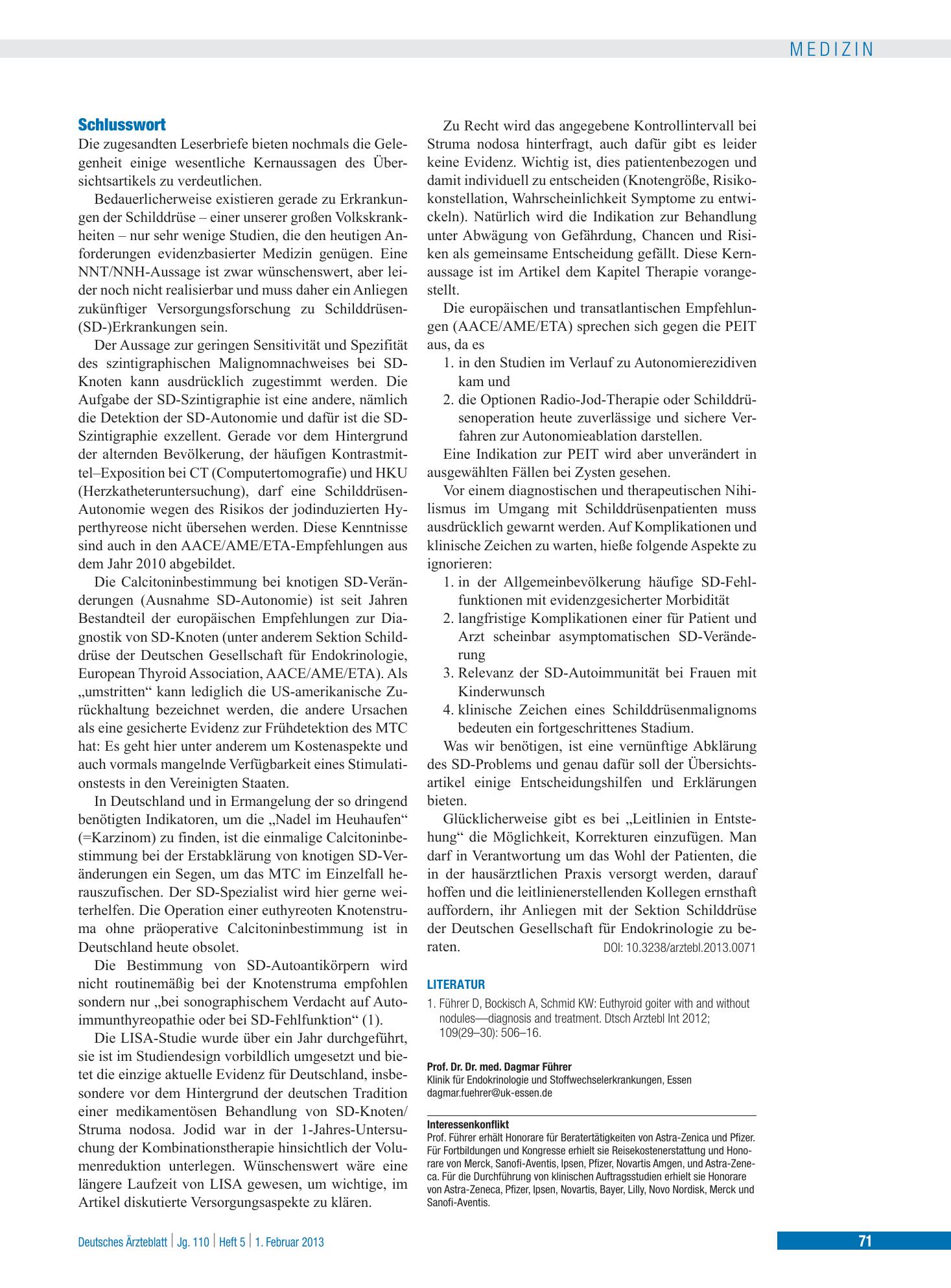 Vorschauseite 1: Schlusswort – Deutsches Ärzteblatt