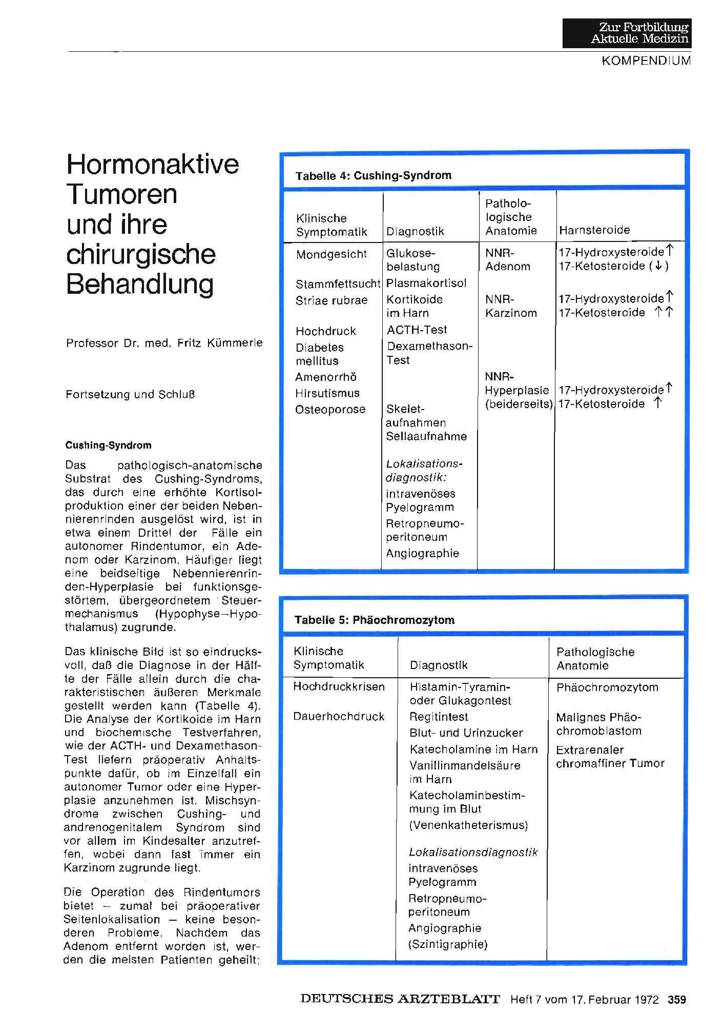 Vorschauseite 1: Hormonaktive Tumoren und ihre chirurgische Behandlung