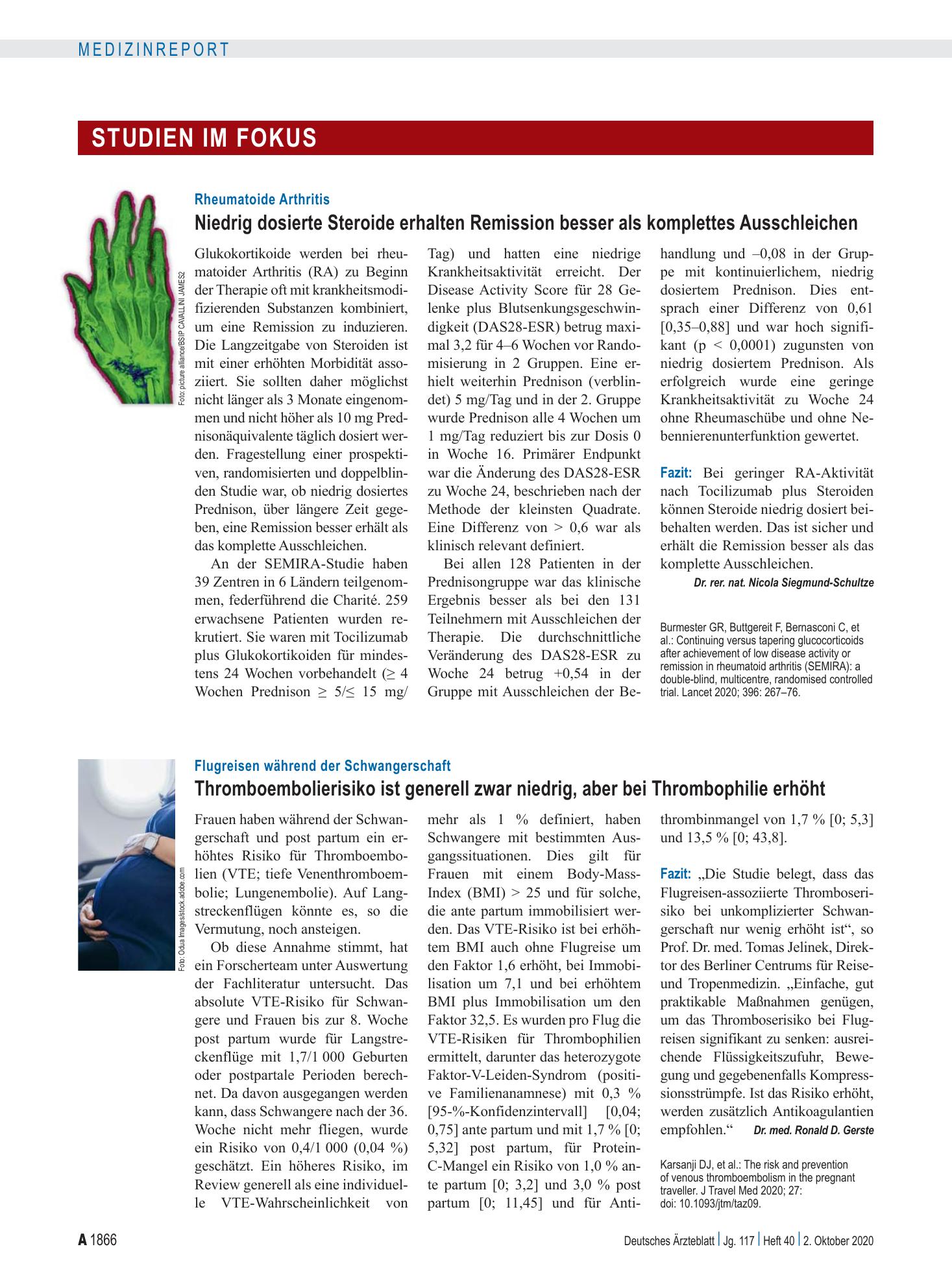 Vorschauseite 1: Flugreisen während der Schwangerschaft: Thromboembolierisiko ist generell zwar niedrig, aber bei Thrombophilie erhöht – Deutsches Ärzteblatt