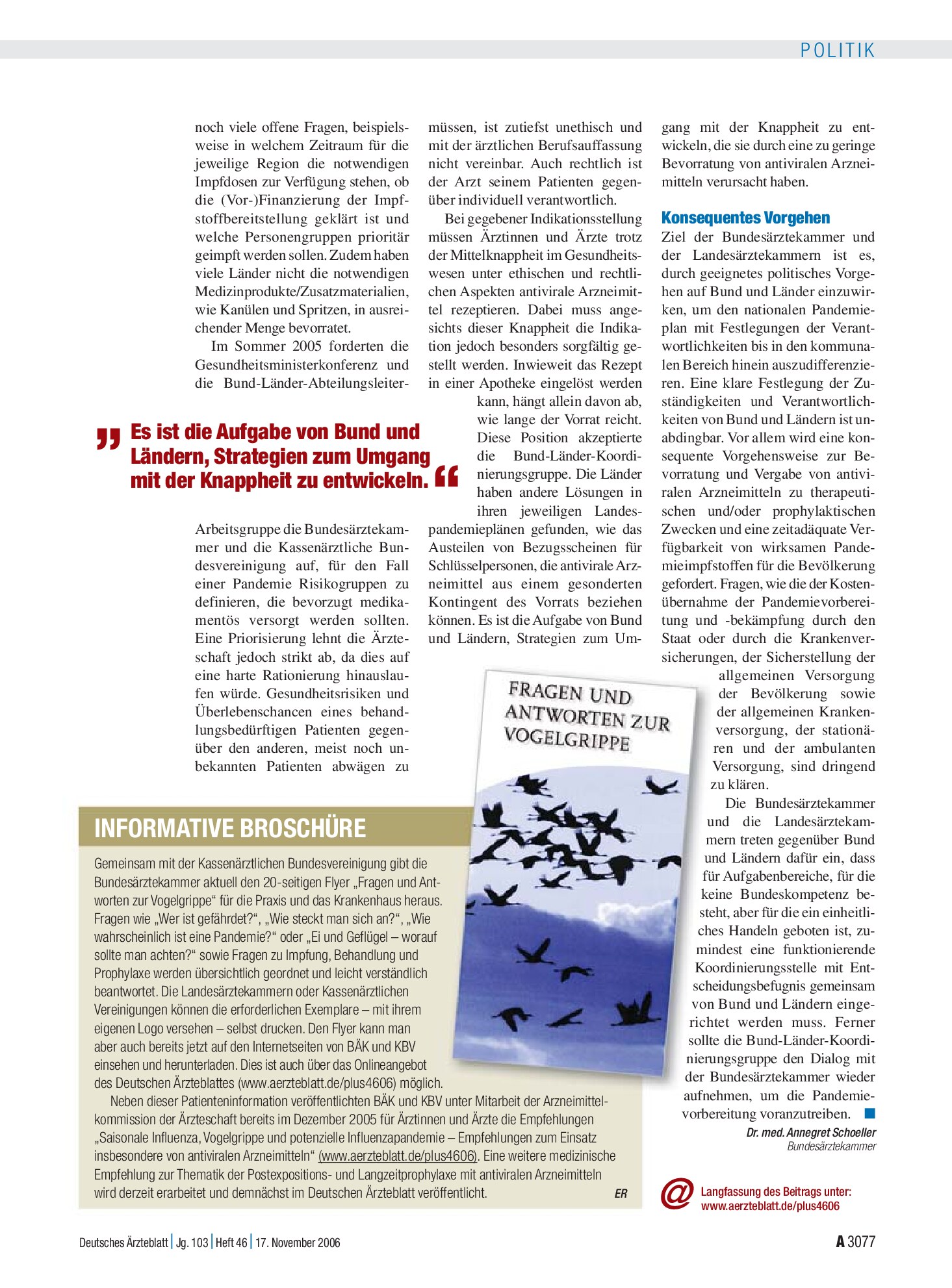 Vorschauseite 1: Informative Broschüre – Deutsches Ärzteblatt