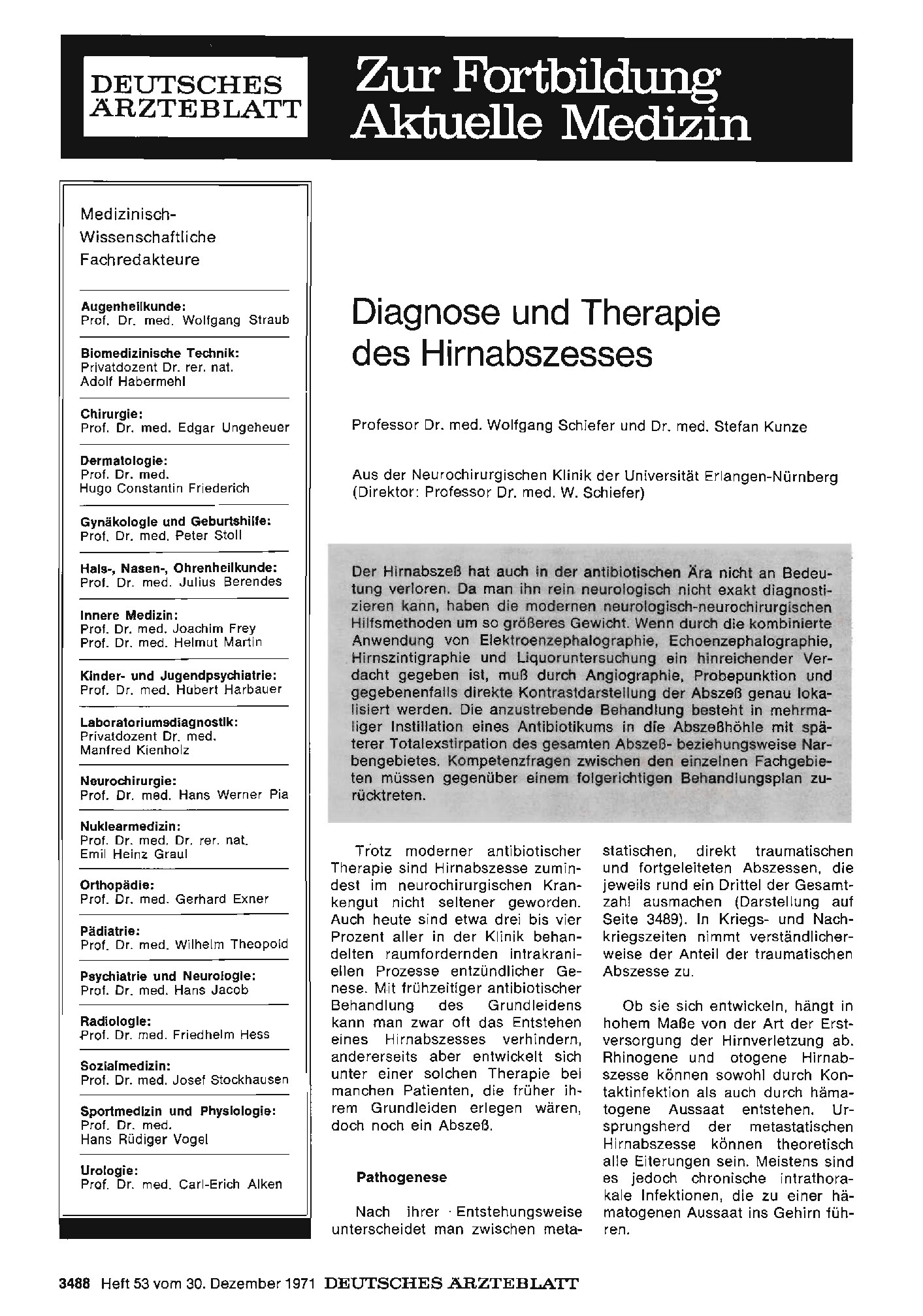 Vorschauseite 1: Diagnose und Therapie des Hirnabszesses