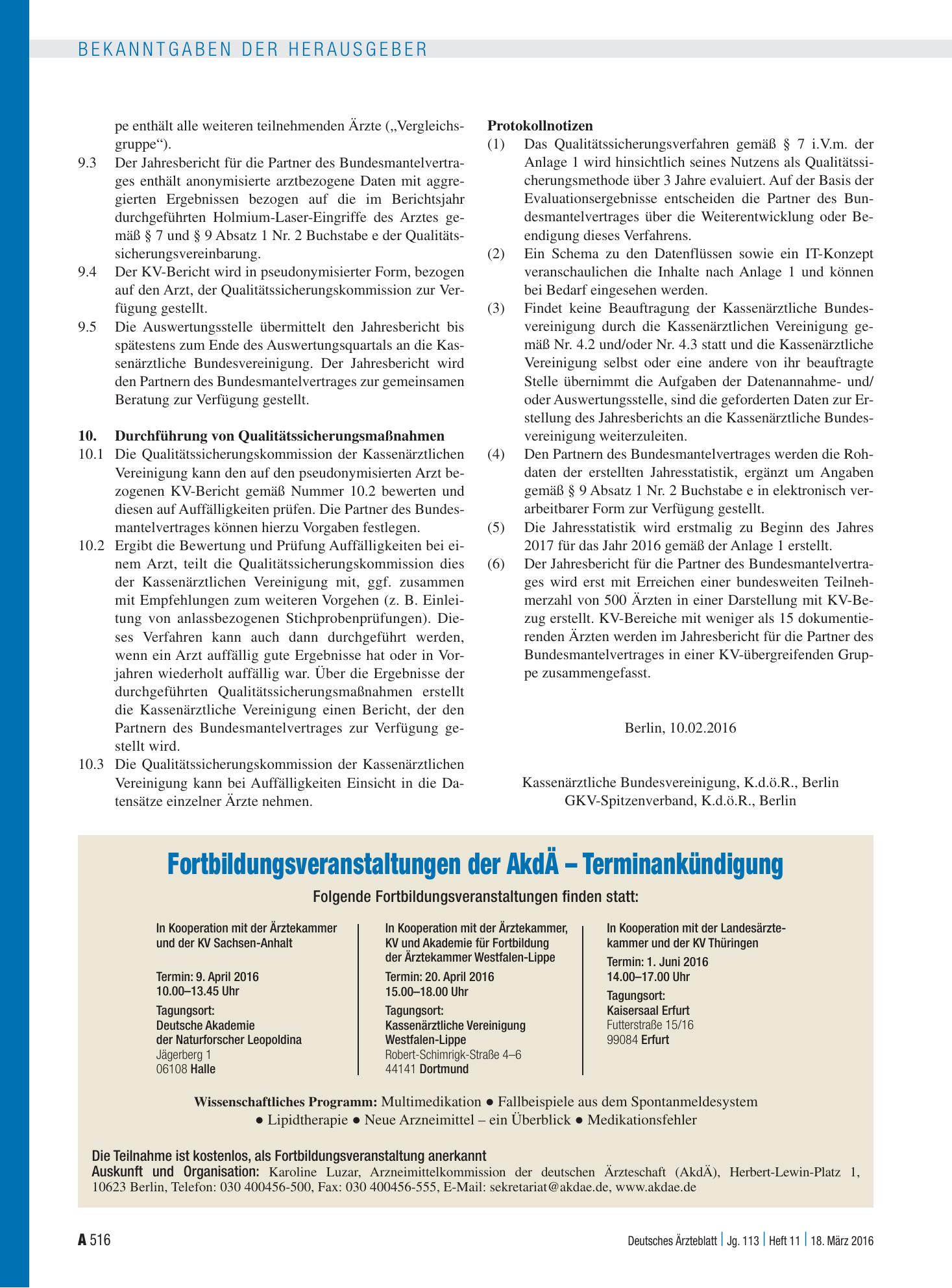 Vorschauseite 1: Fortbildungsveranstaltungen der AkdÄ – Terminankündigung – Deutsches Ärzteblatt