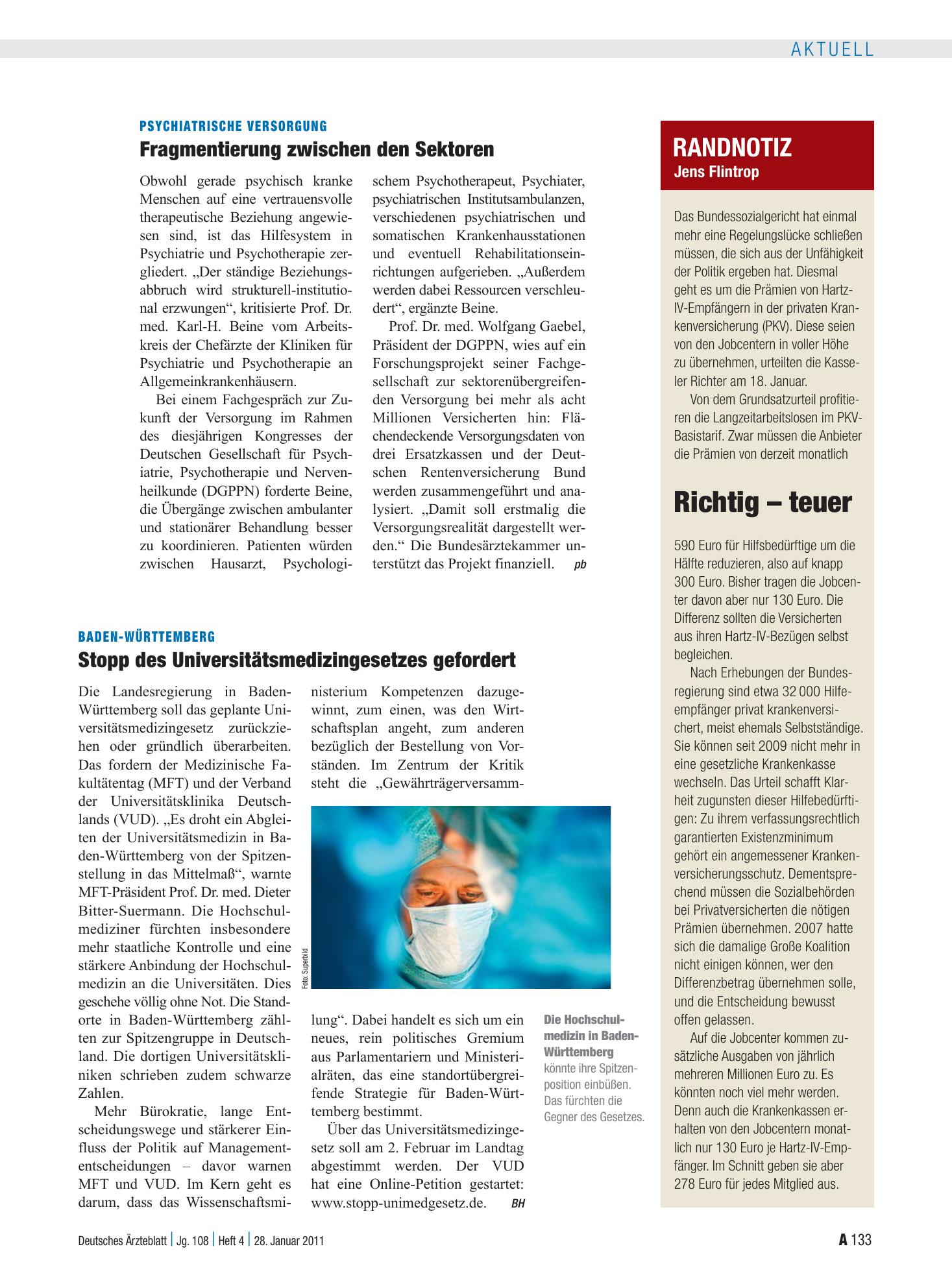 Vorschauseite 1: Randnotiz: Richtig – teuer – Deutsches Ärzteblatt