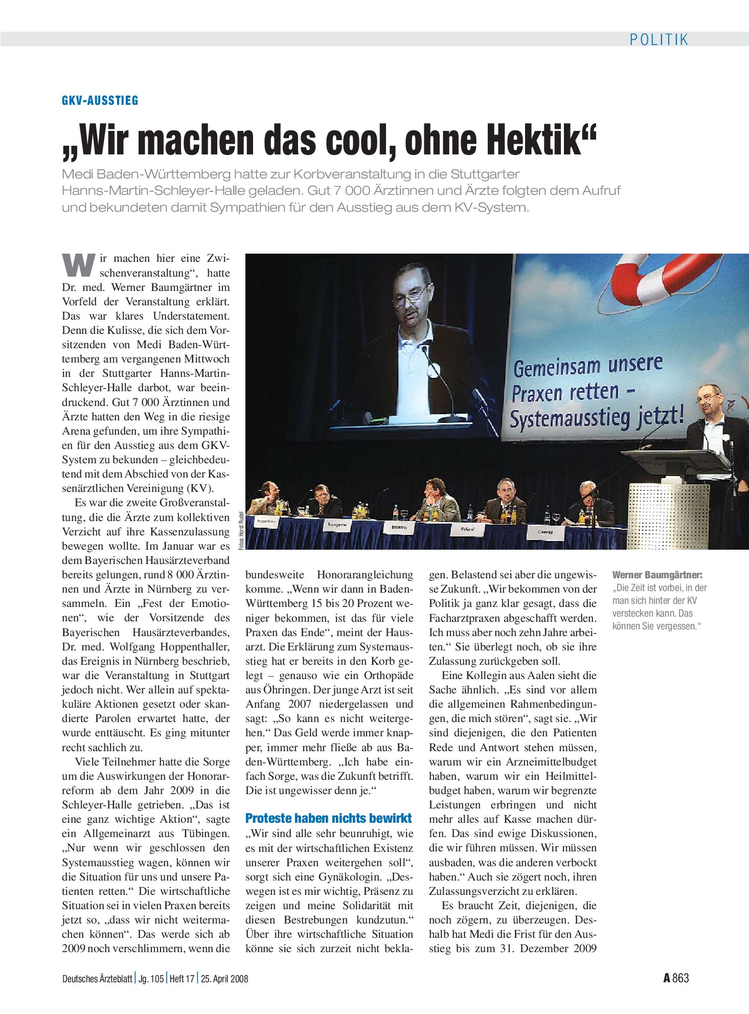 Vorschauseite 1: GKV-Ausstieg: „Wir machen das cool, ohne Hektik“ – Deutsches Ärzteblatt