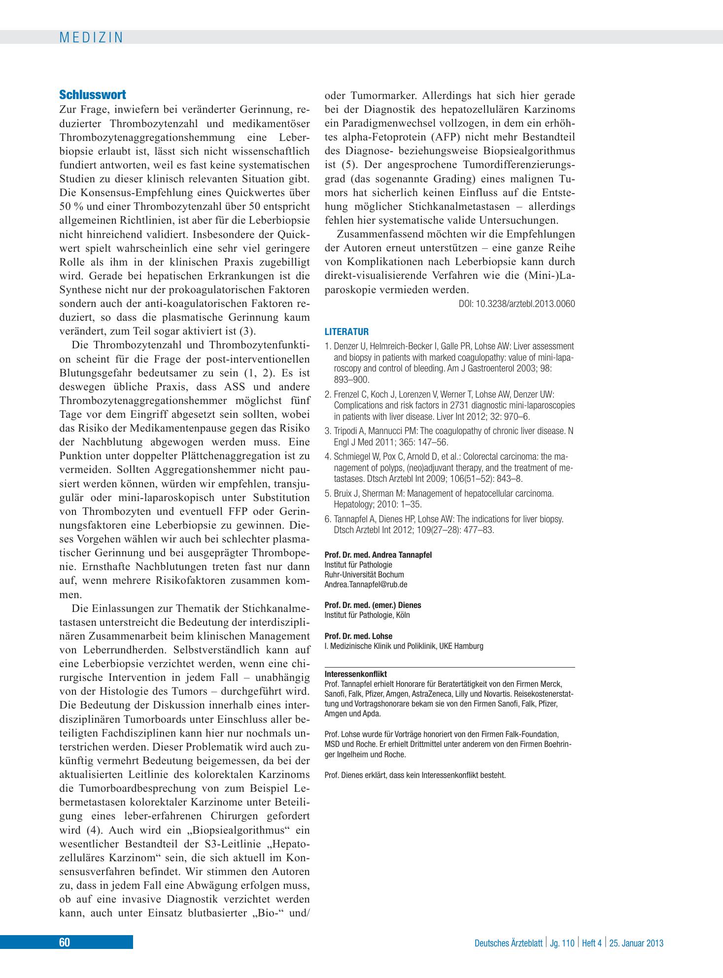 Vorschauseite 1: Schlusswort – Deutsches Ärzteblatt