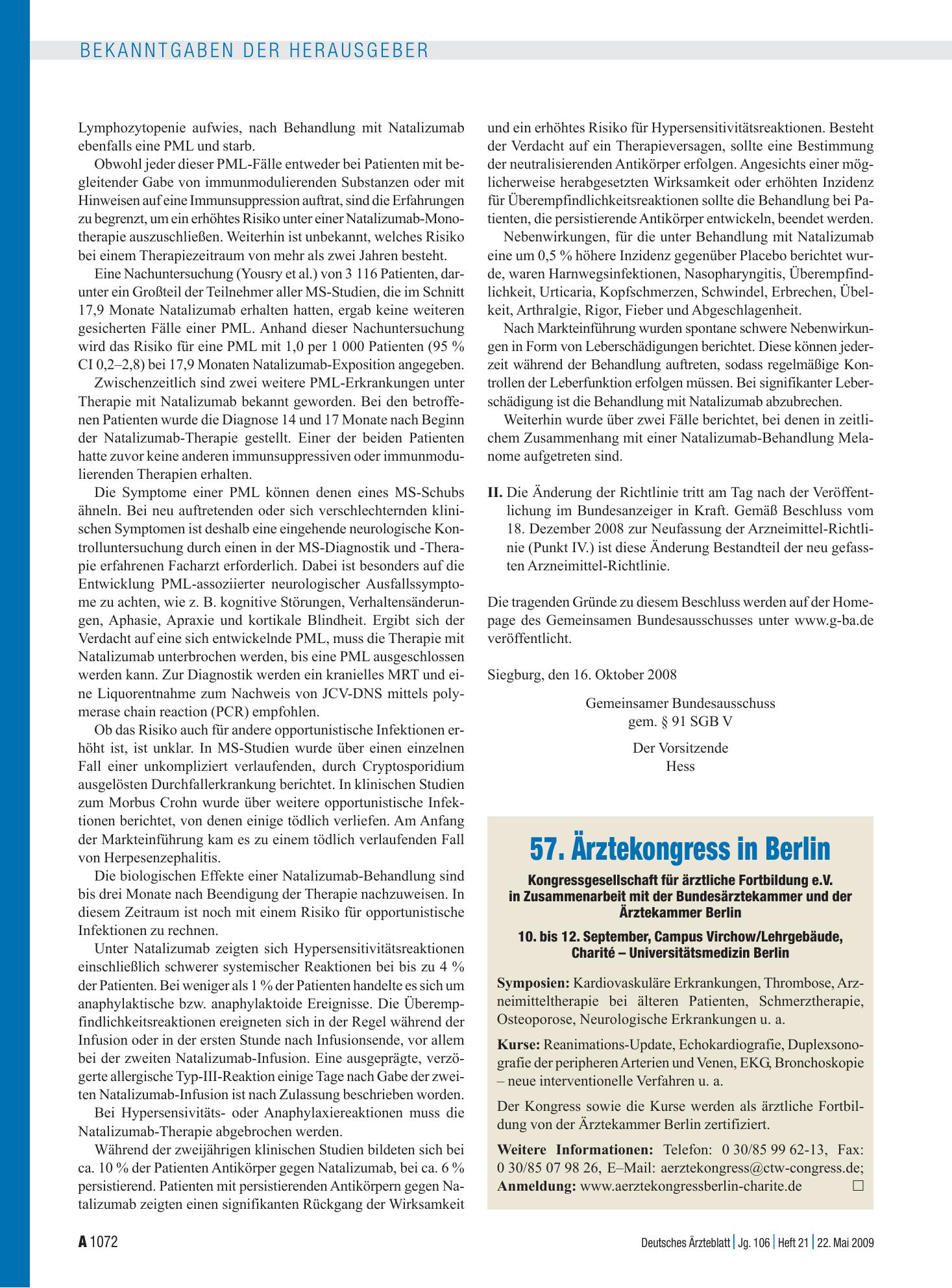Vorschauseite 1: 57. Ärztekongress in Berlin – Deutsches Ärzteblatt
