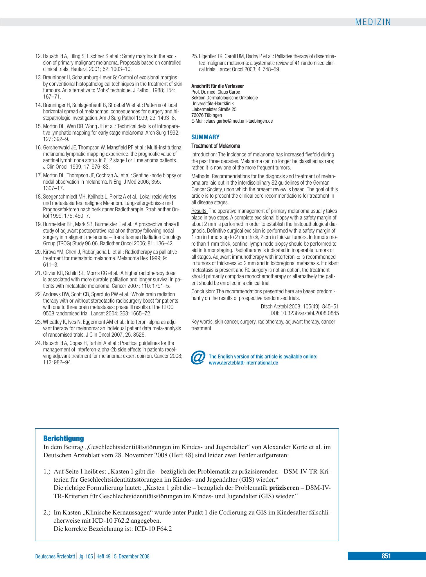 Vorschauseite 1: Berichtigung – Deutsches Ärzteblatt