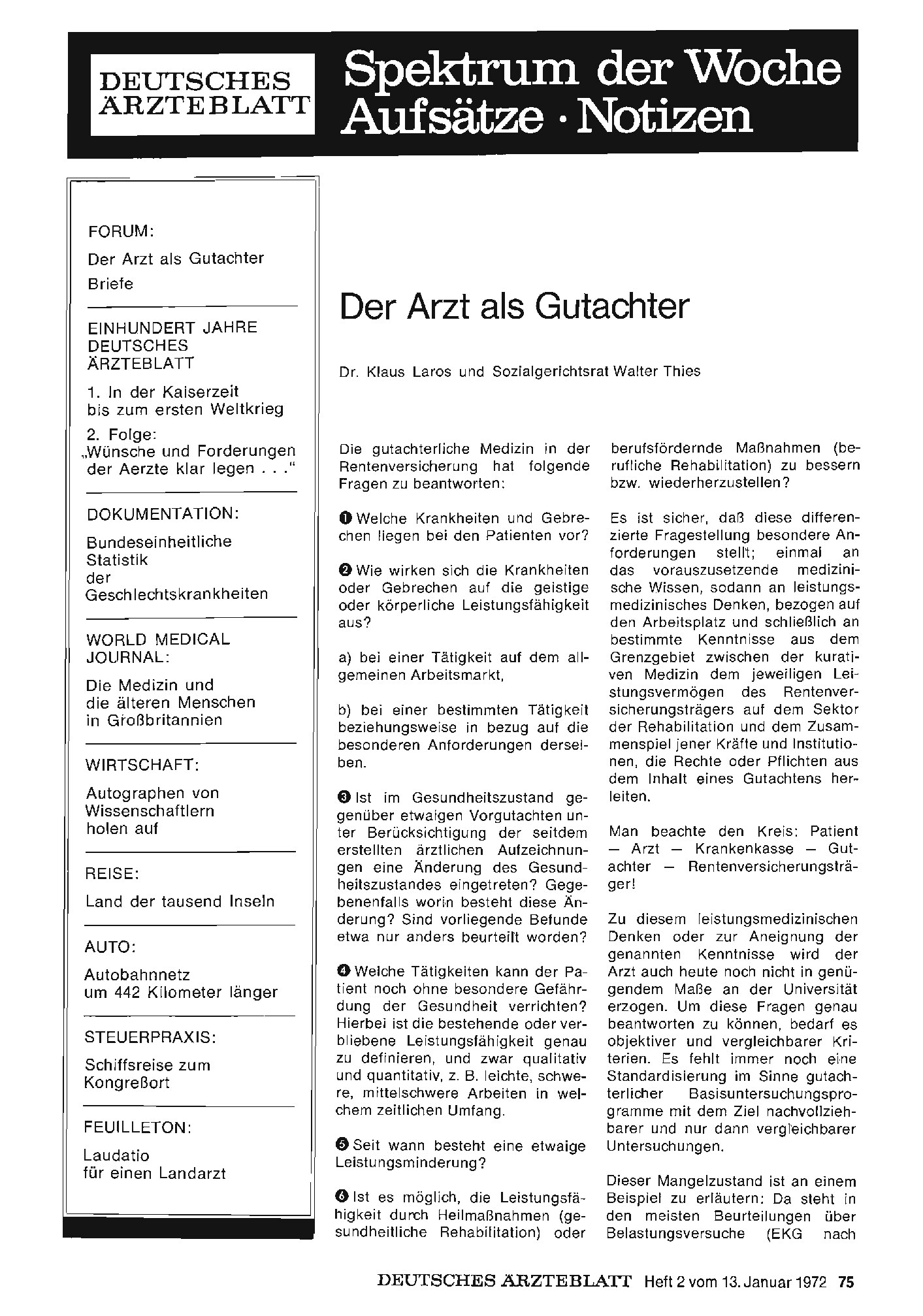 Vorschauseite 1: Der Arzt als Gutachter
