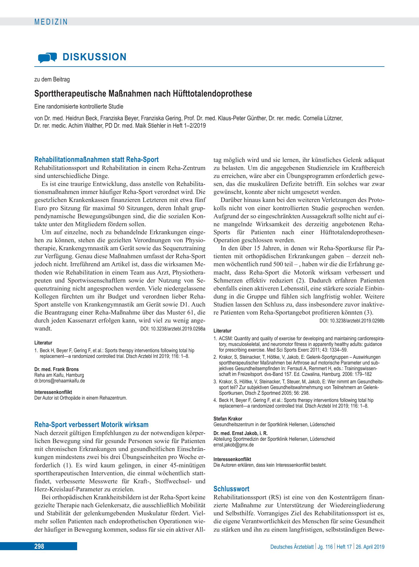Vorschauseite 1: Schlusswort – Deutsches Ärzteblatt