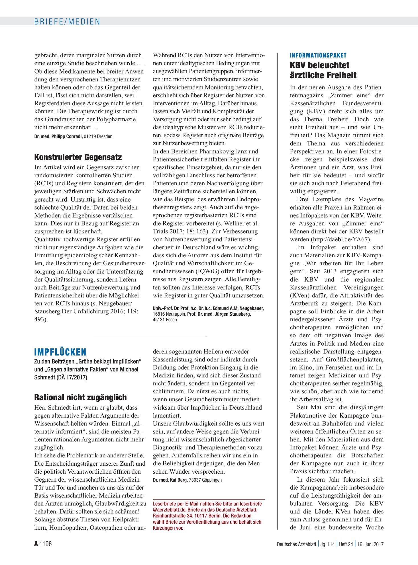 Vorschauseite 1: Impflücken: Rational nicht zugänglich – Deutsches Ärzteblatt