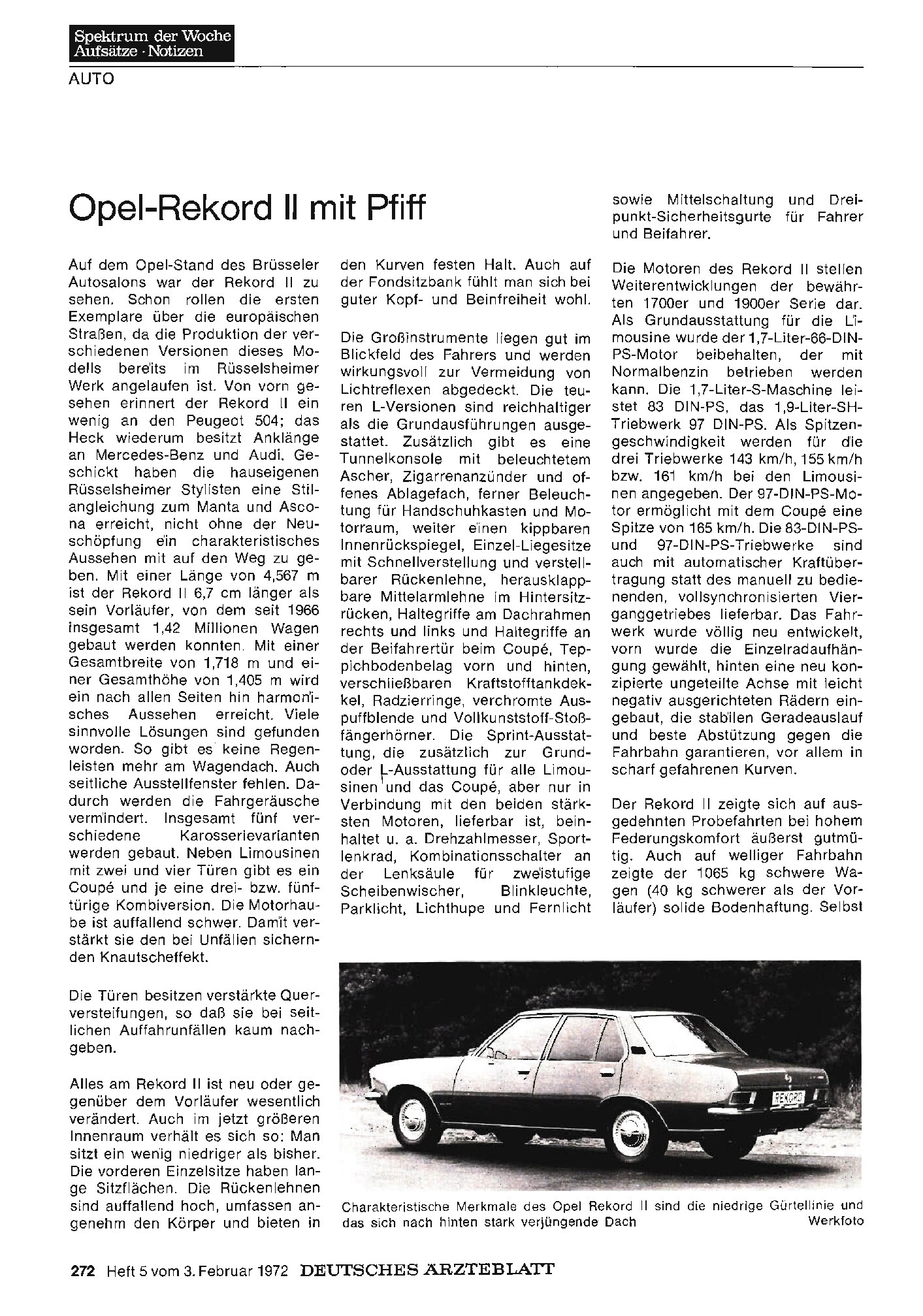 Vorschauseite 1: Opel-Rekord II mit Pfiff