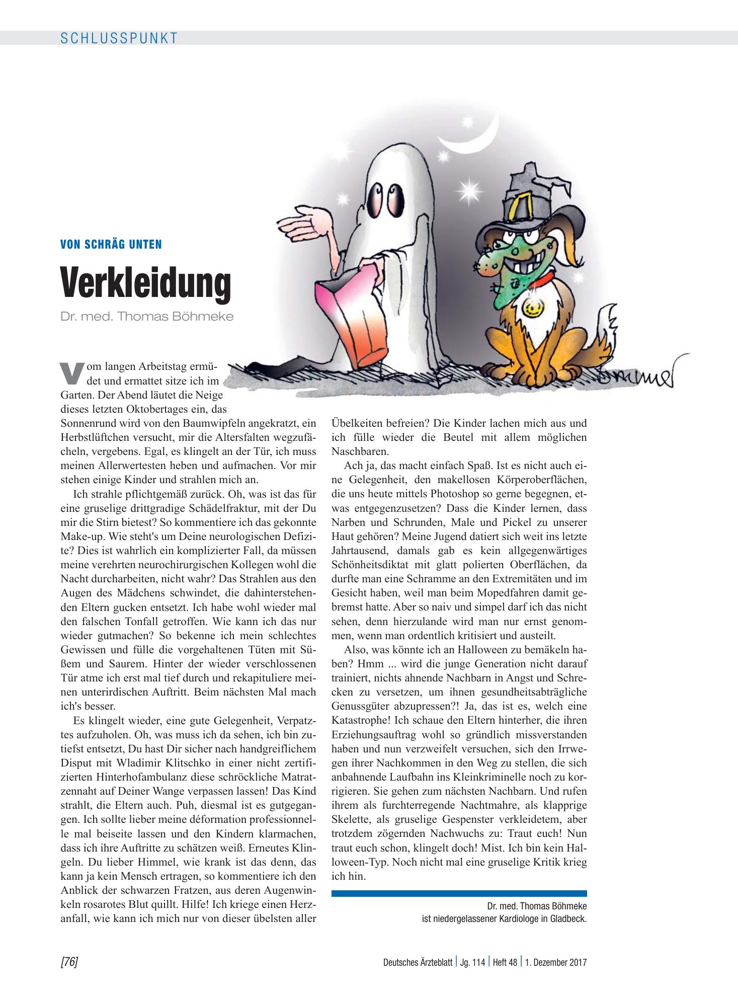 Vorschauseite 1: Von schräg unten: Verkleidung – Deutsches Ärzteblatt