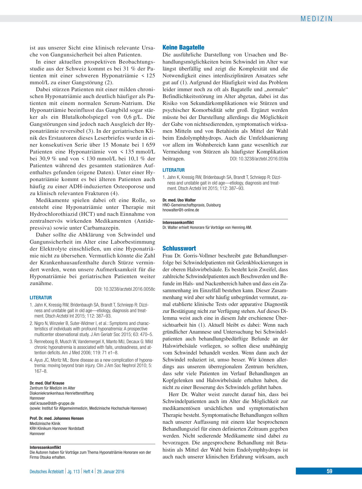 Vorschauseite 1: Schlusswort – Deutsches Ärzteblatt