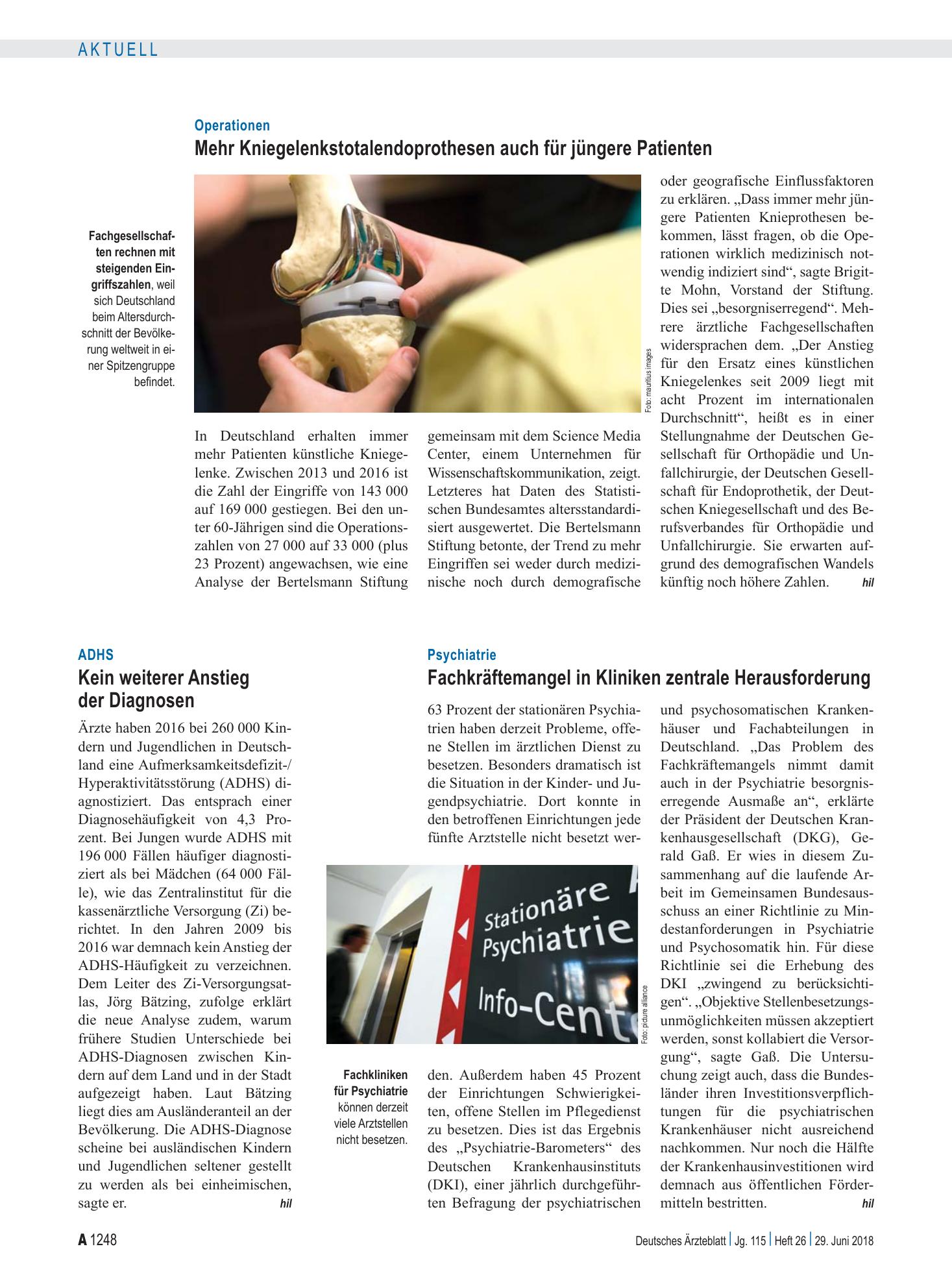 Vorschauseite 1: ADHS: Kein weiterer Anstieg der Diagnosen – Deutsches Ärzteblatt