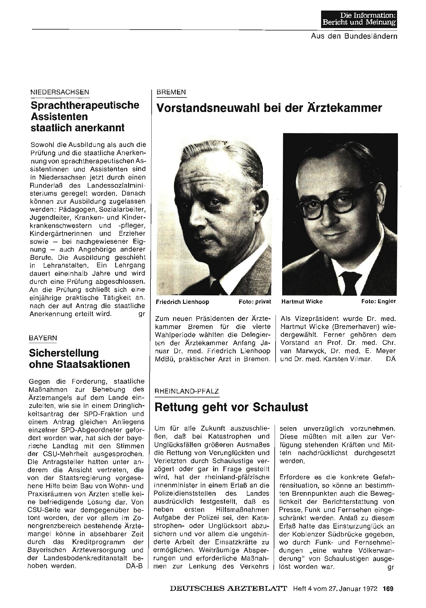 Vorschauseite 1: Rheinland-Pfalz: Rettung geht vor Schaulust