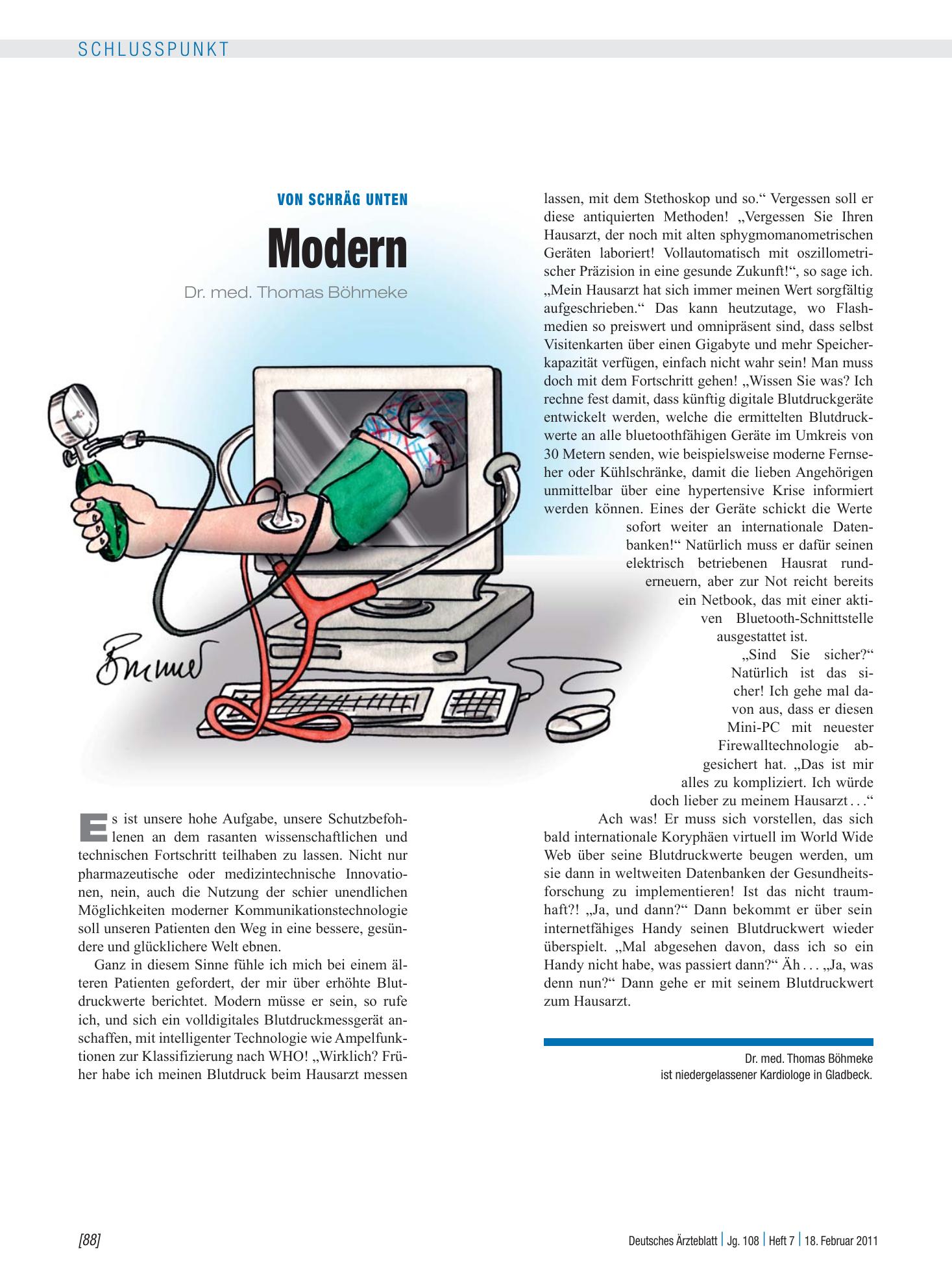 Vorschauseite 1: Von schräg unten: Modern – Deutsches Ärzteblatt