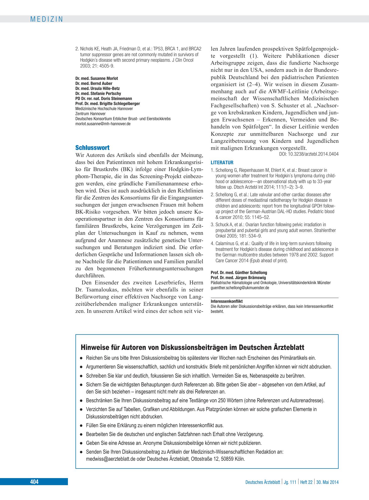 Vorschauseite 1: Schlusswort – Deutsches Ärzteblatt