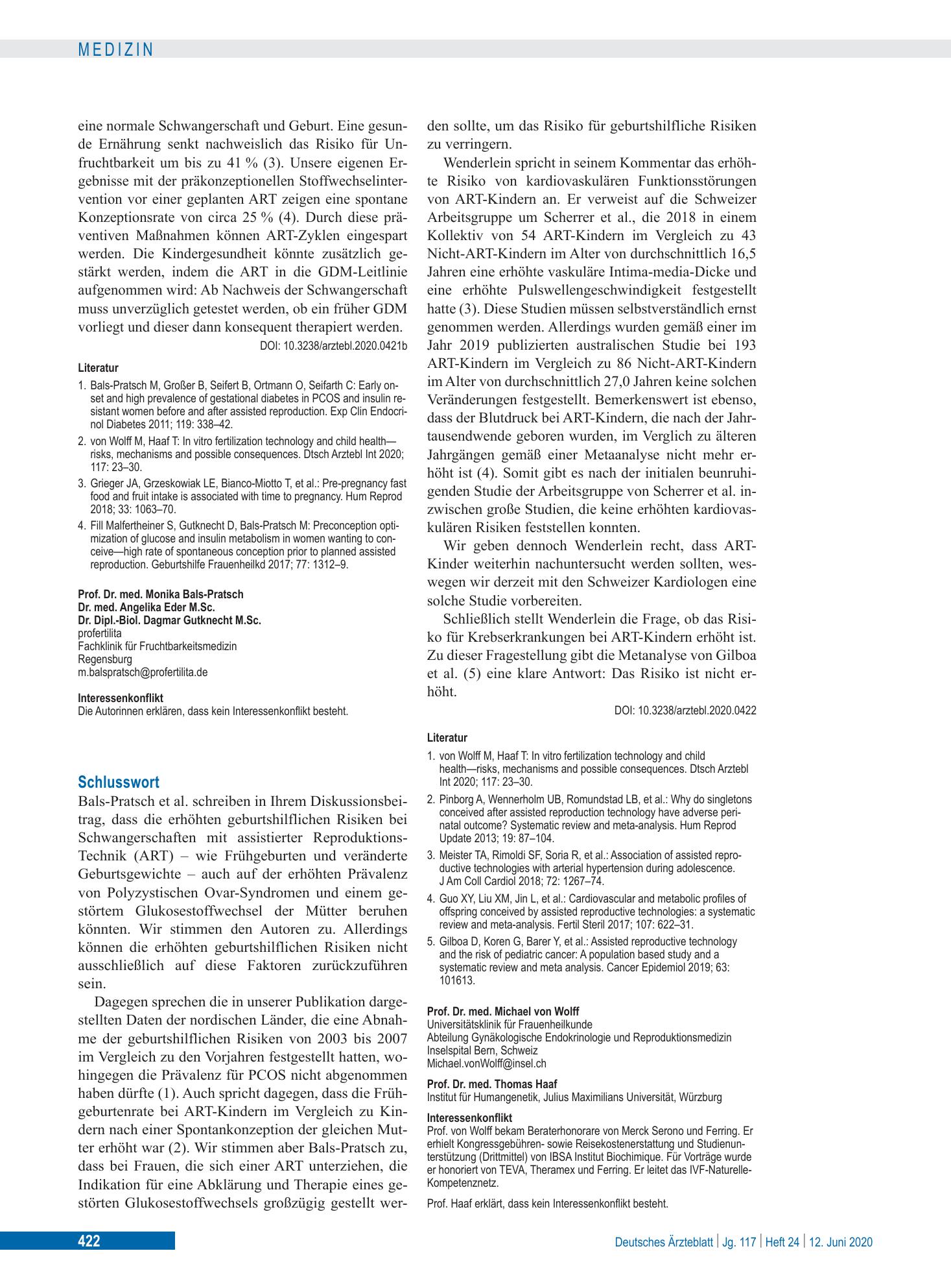 Vorschauseite 1: Schlusswort – Deutsches Ärzteblatt