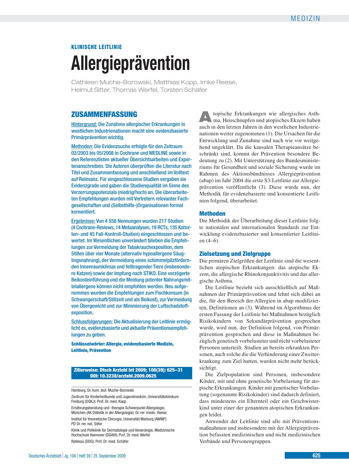 Vorschauseite 1: Klinische Leitlinie – Deutsches Ärzteblatt