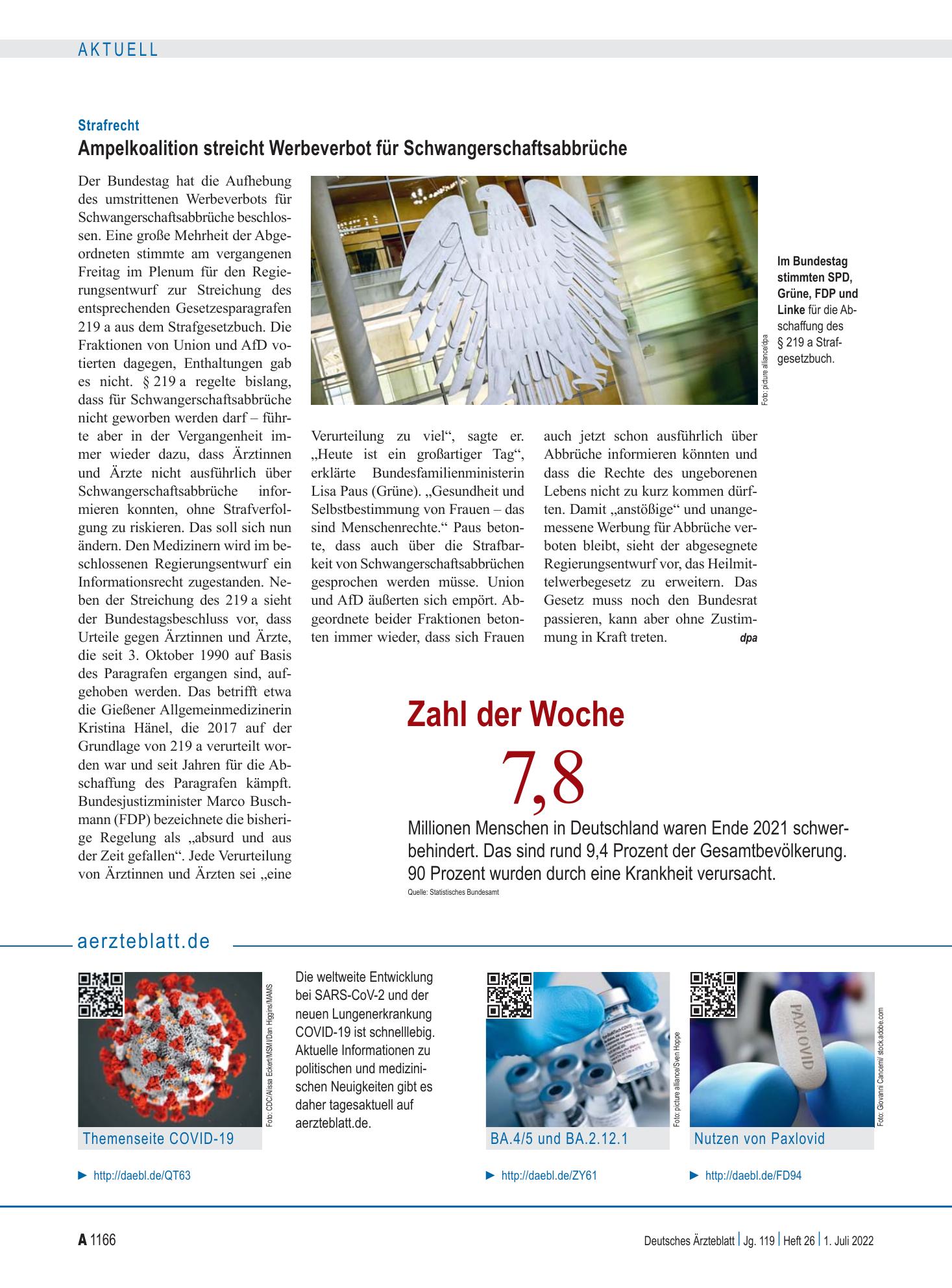 Vorschauseite 1: aerzteblatt.de – Deutsches Ärzteblatt