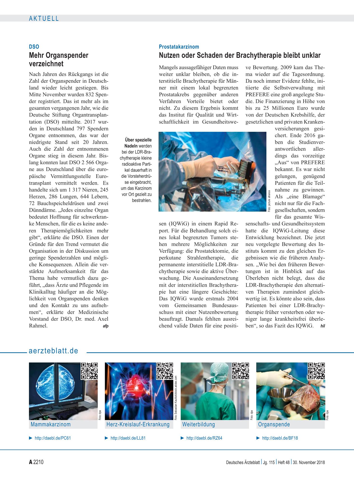 Vorschauseite 1: aerzteblatt.de – Deutsches Ärzteblatt