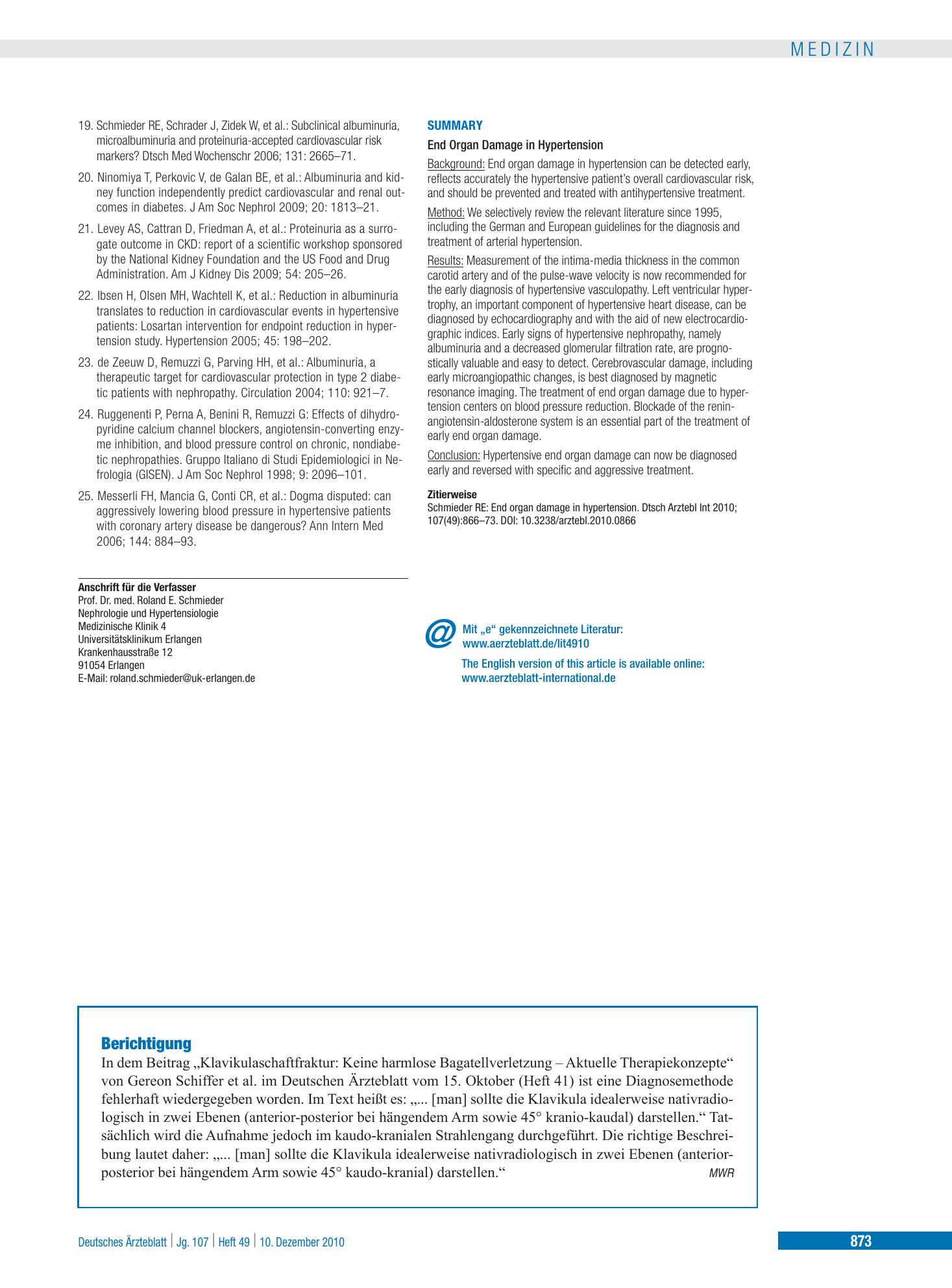 Vorschauseite 1: Berichtigung – Deutsches Ärzteblatt