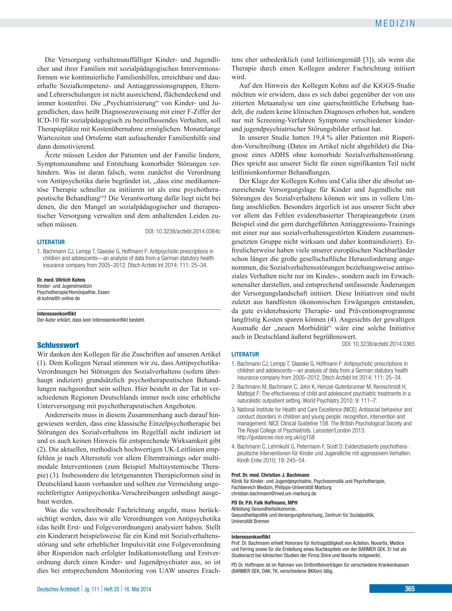 Vorschauseite 1: Schlusswort – Deutsches Ärzteblatt