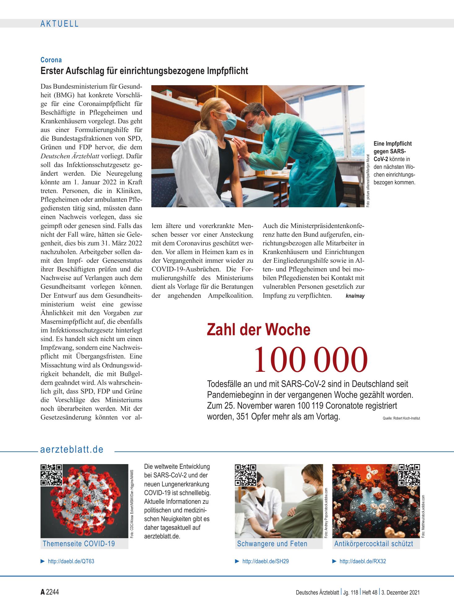 Vorschauseite 1: aerzteblatt.de – Deutsches Ärzteblatt