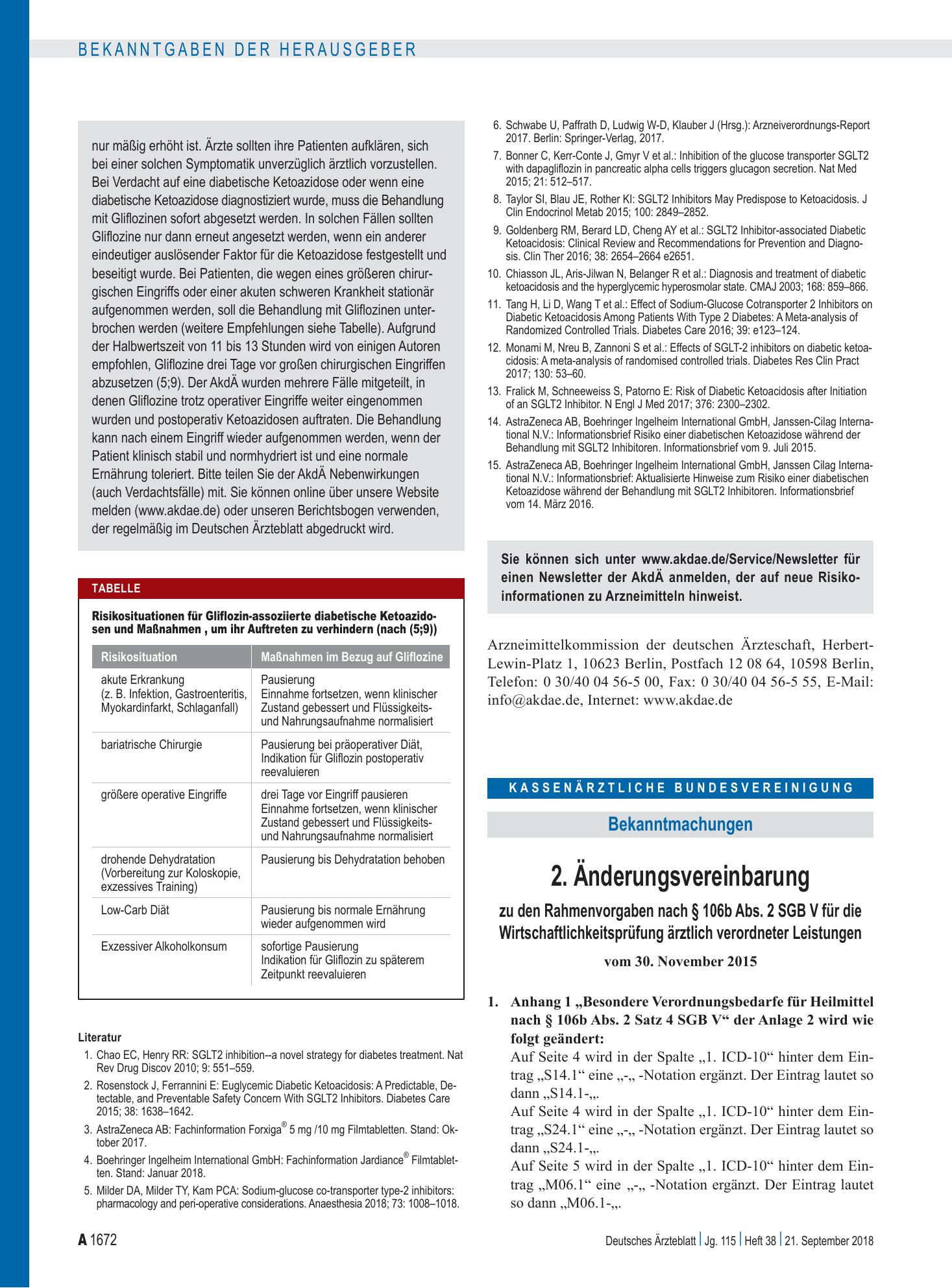 Vorschauseite 1: 2. Änderungsvereinbarung zu den Rahmenvorgaben nach § 106b Abs. 2 SGB V für die Wirtschaftlichkeitsprüfung ärztlich verordneter Leistungen – Deutsches Ärzteblatt