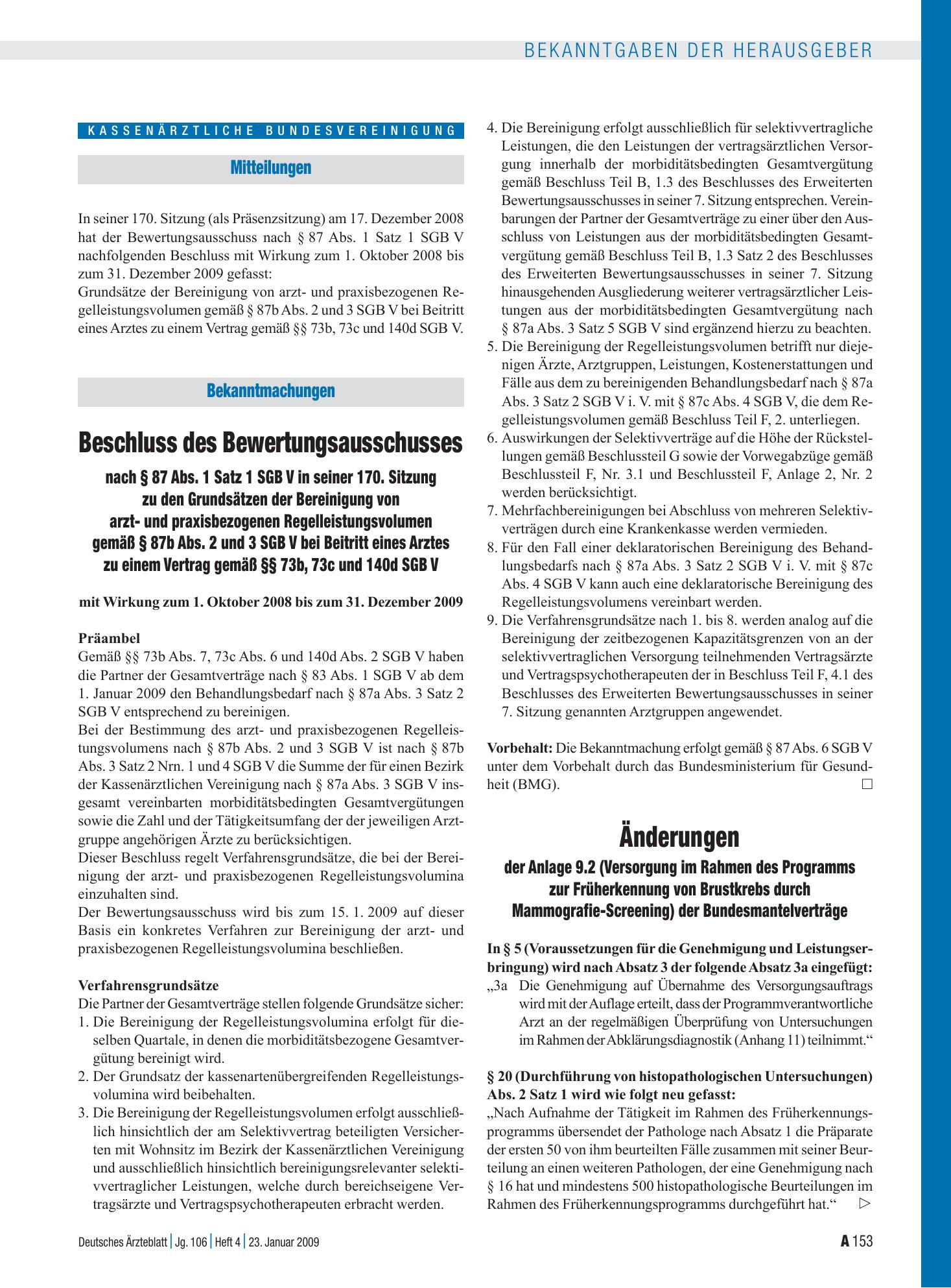 Vorschauseite 1: Mitteilungen – Deutsches Ärzteblatt