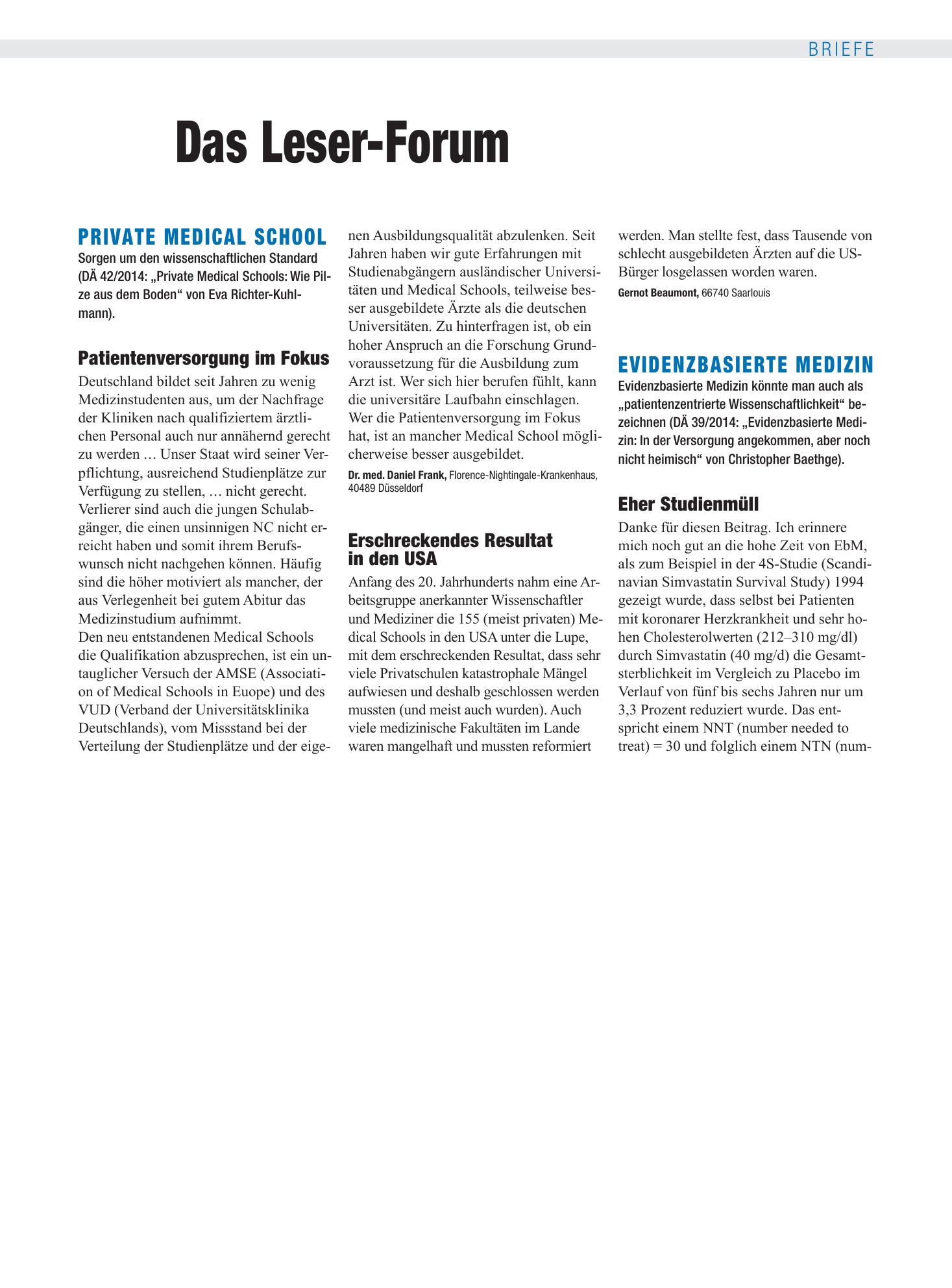 Vorschauseite 1: Evidenzbasierte Medizin: Eher Studienmüll – Deutsches Ärzteblatt
