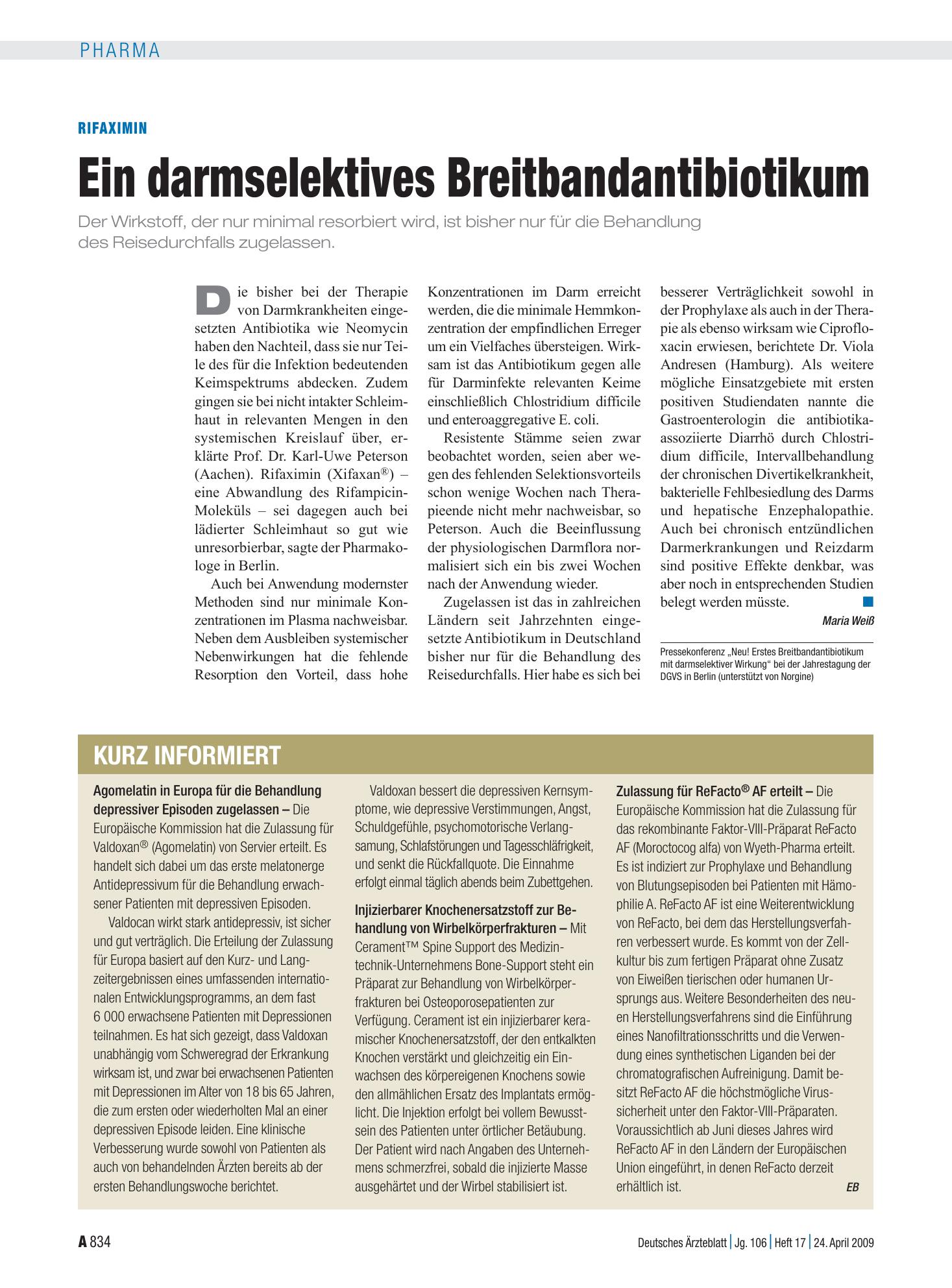 Vorschauseite 1: Kurz informiert – Deutsches Ärzteblatt
