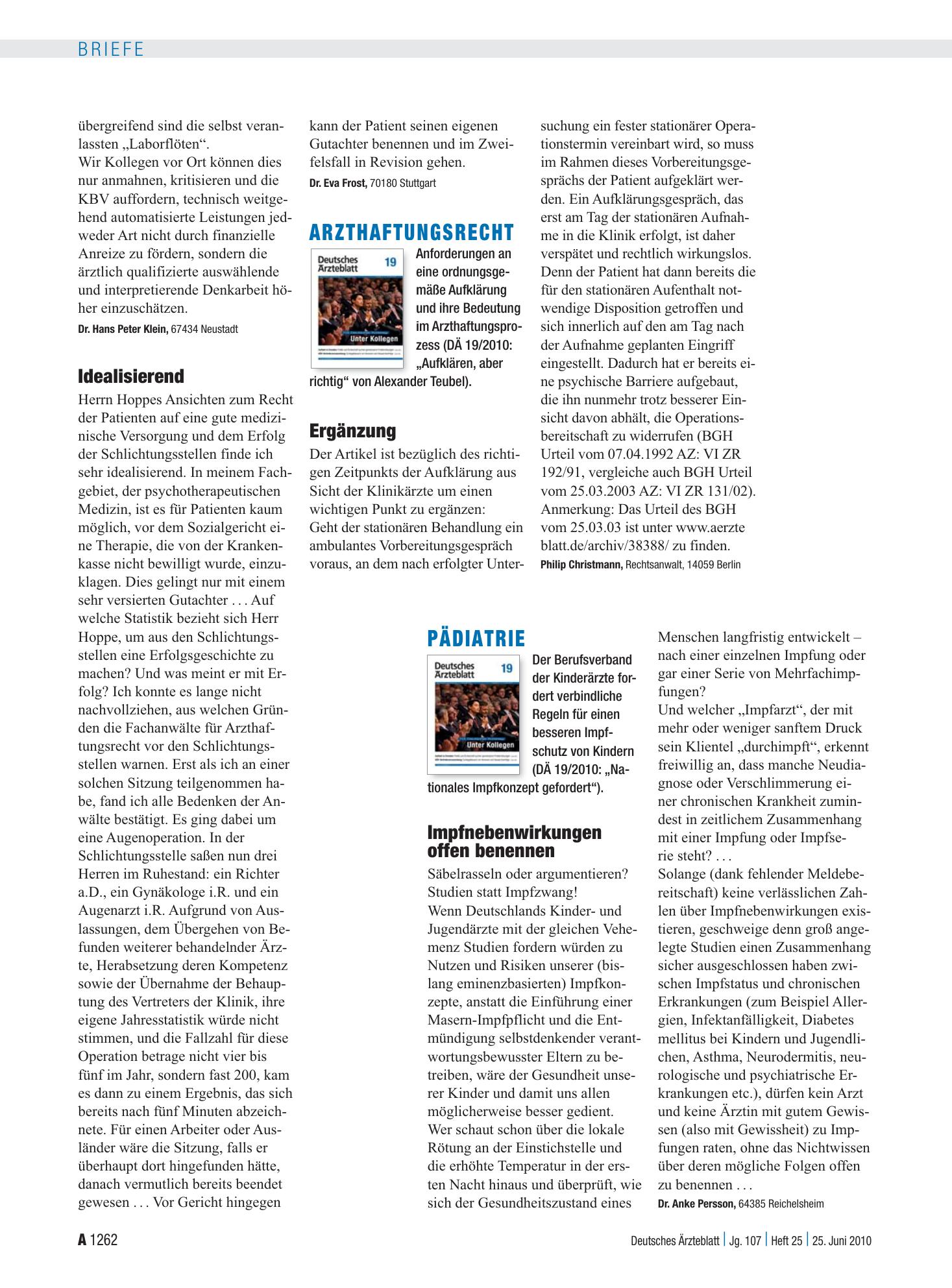 Vorschauseite 1: Interview: Idealisierend – Deutsches Ärzteblatt