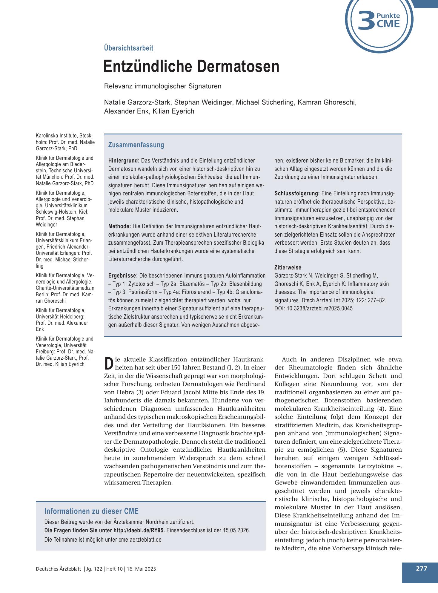 Vorschauseite 1: Entzündliche Dermatosen – Deutsches Ärzteblatt