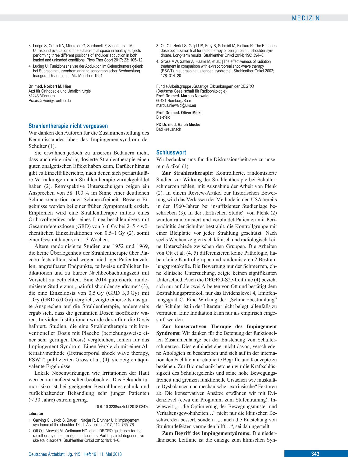 Vorschauseite 1: Schlusswort – Deutsches Ärzteblatt
