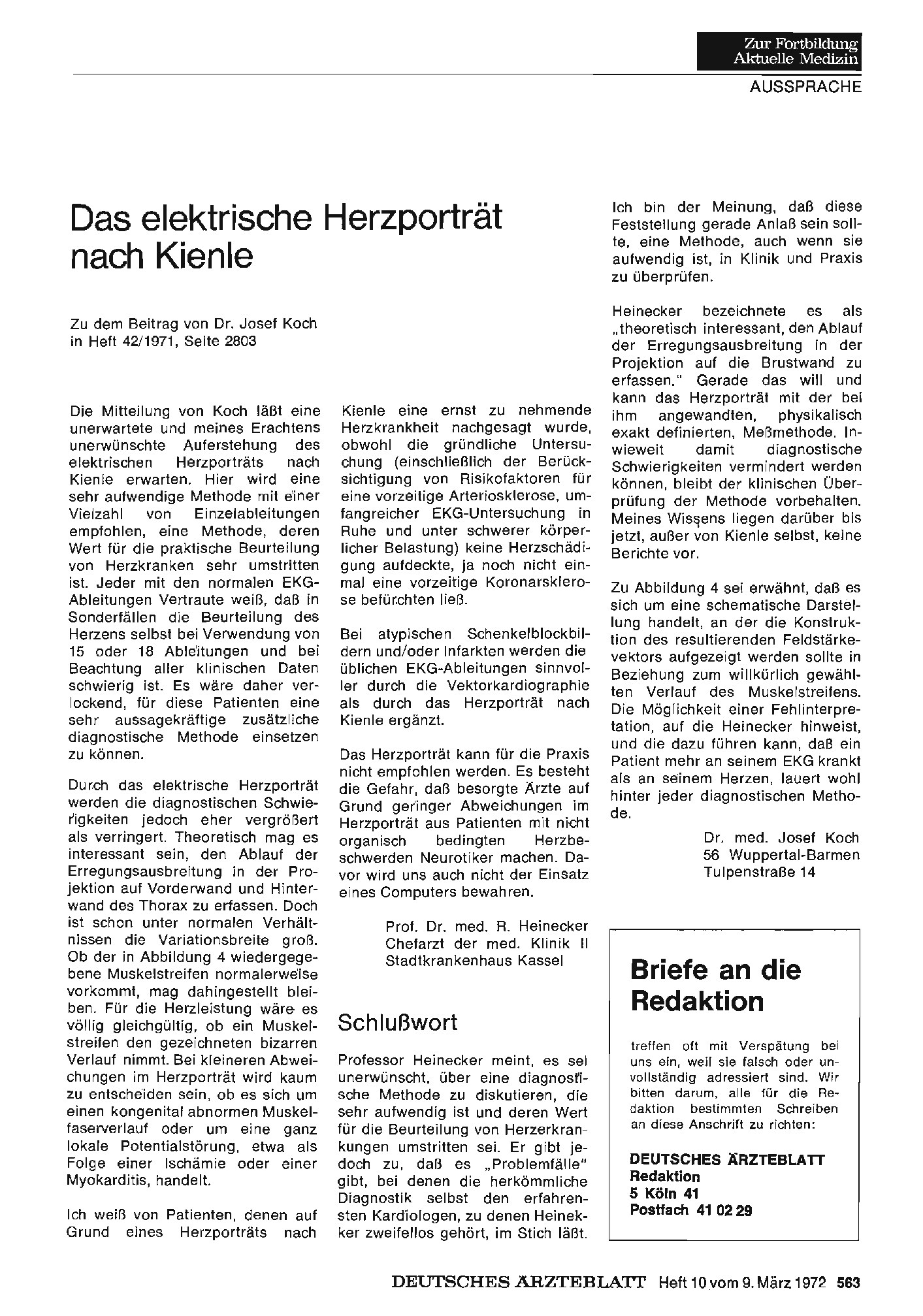 Vorschauseite 1: Das elektrische Herzporträt nach Kienle