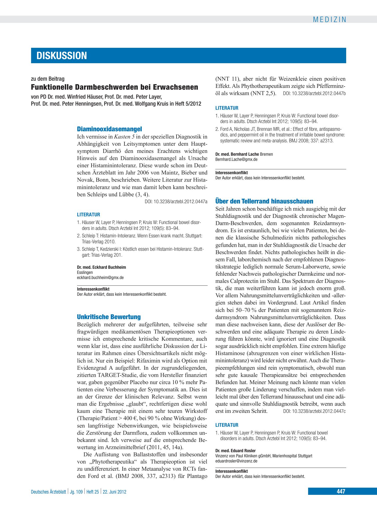Vorschauseite 1: Unkritische Bewertung – Deutsches Ärzteblatt