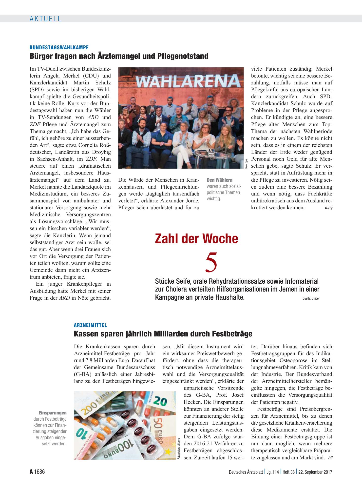 Vorschauseite 1: Zahl der Woche 5 – Deutsches Ärzteblatt