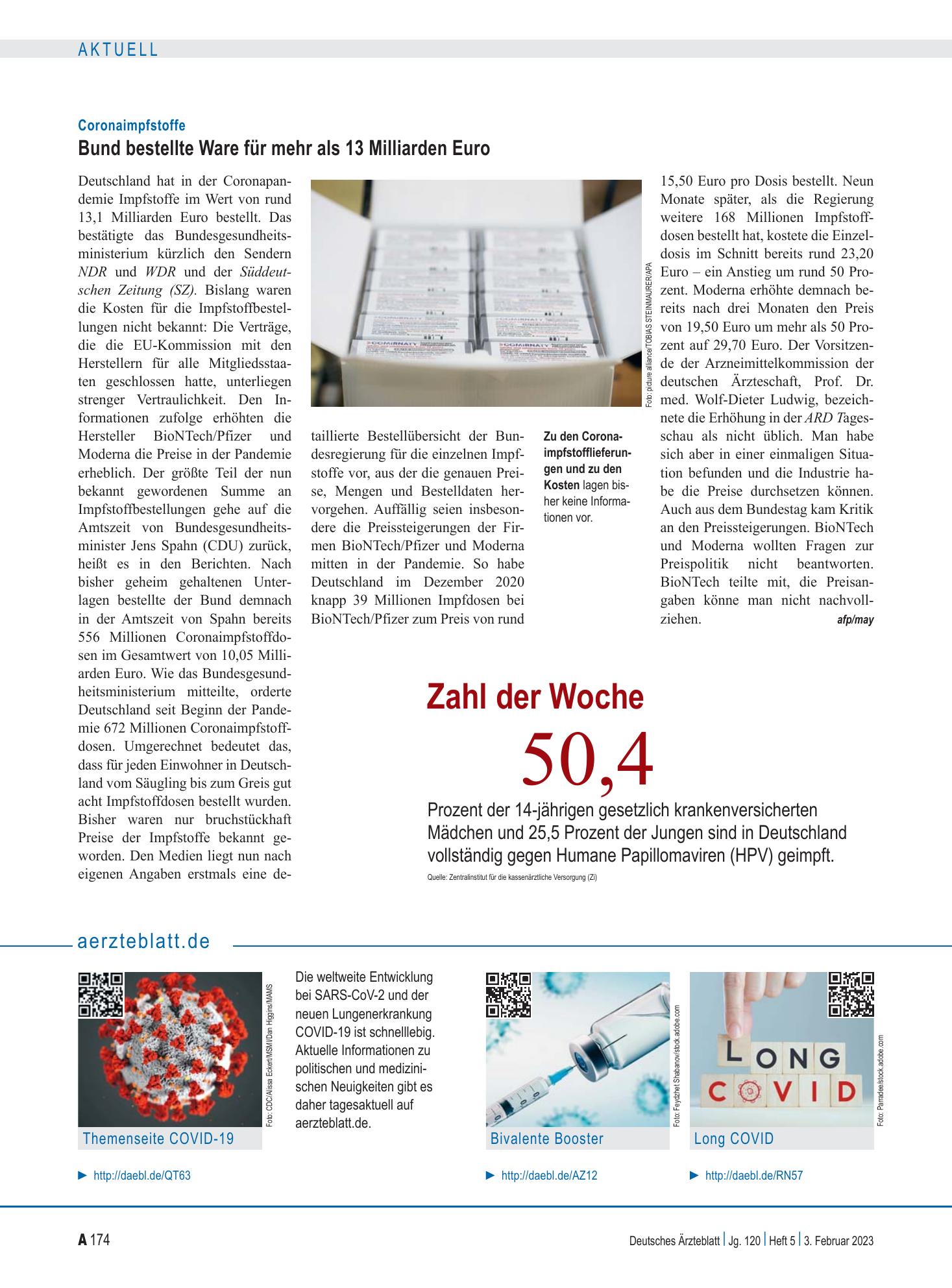 Vorschauseite 1: aerzteblatt.de – Deutsches Ärzteblatt