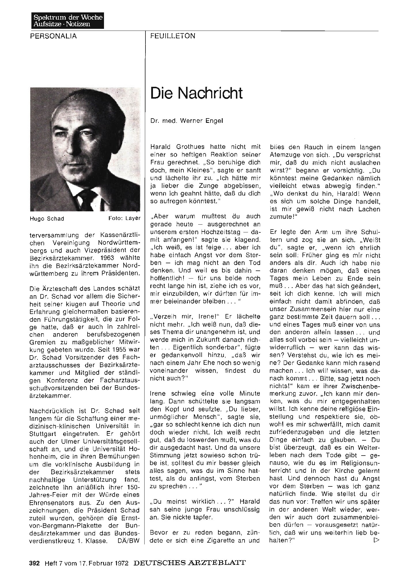 Vorschauseite 1: Die Nachricht