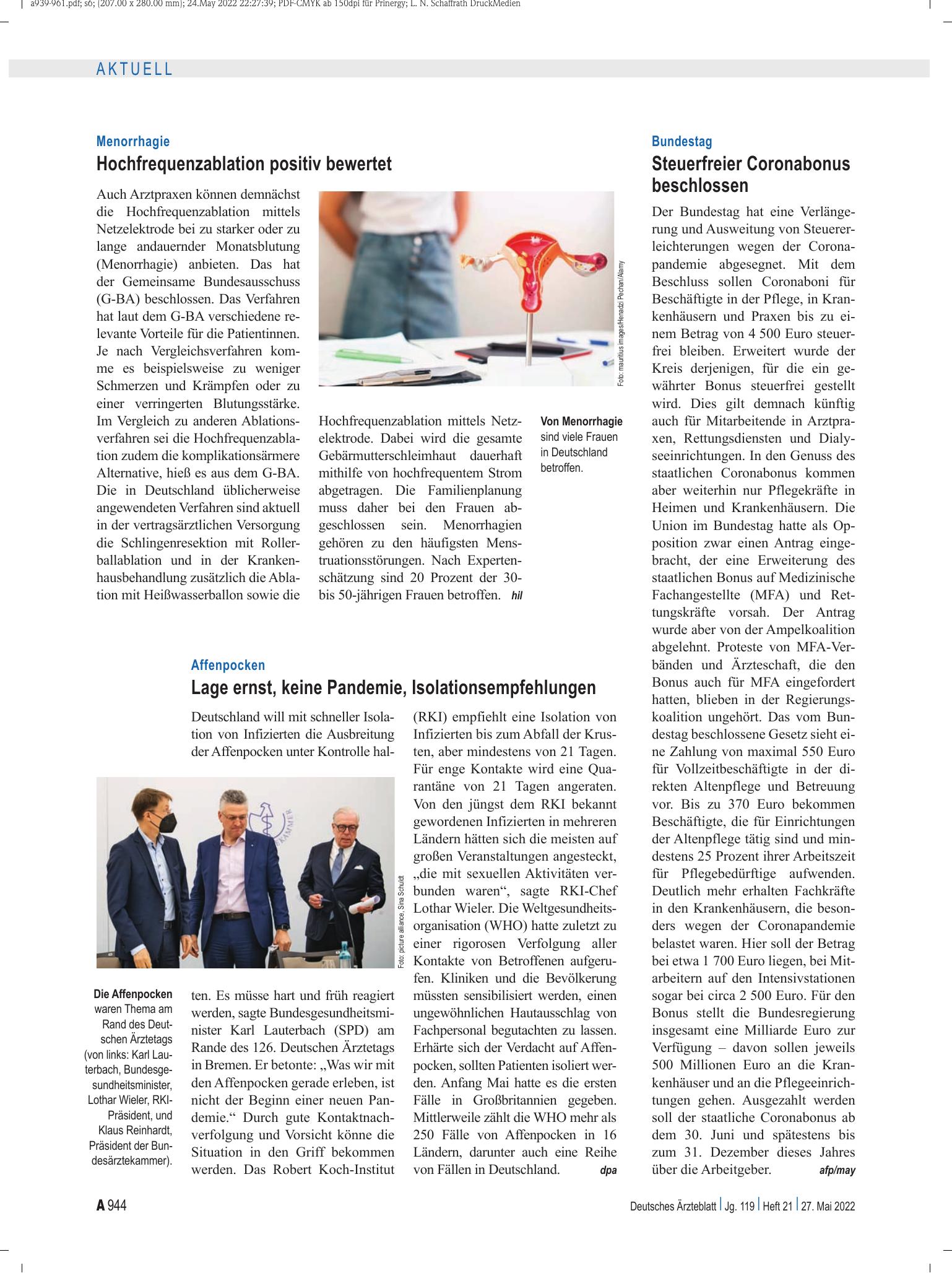 Vorschauseite 1: Herzschrittmacher und Defibrillator: Anspruch auf Zweitmeinungen erweitert – Deutsches Ärzteblatt