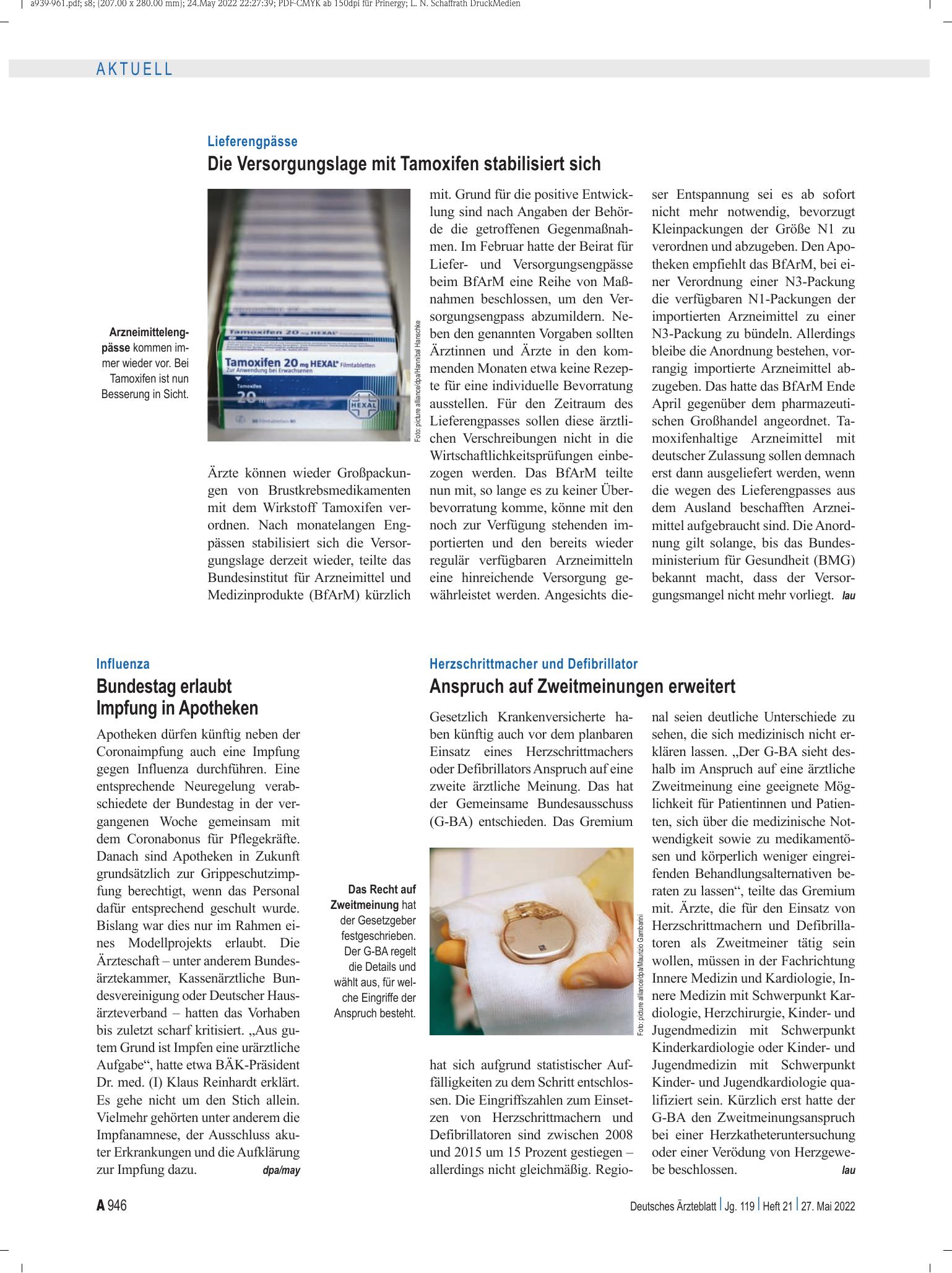 Vorschauseite 1: Affenpocken: WHO ruft zur Kontaktverfolgung auf – Deutsches Ärzteblatt