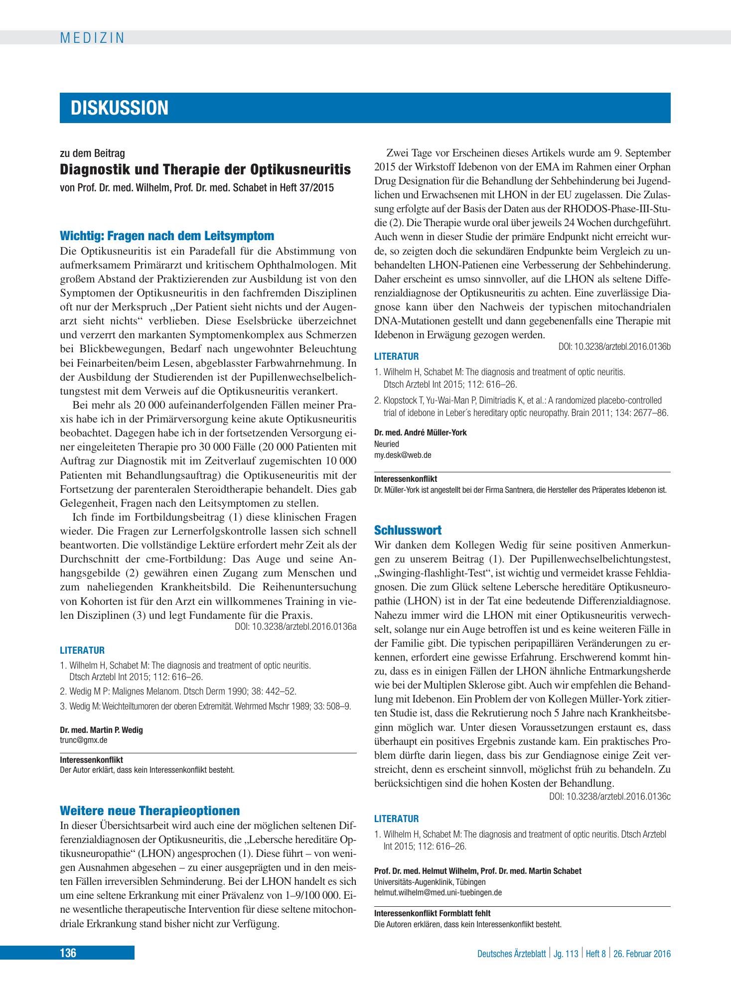Vorschauseite 1: Schlusswort – Deutsches Ärzteblatt