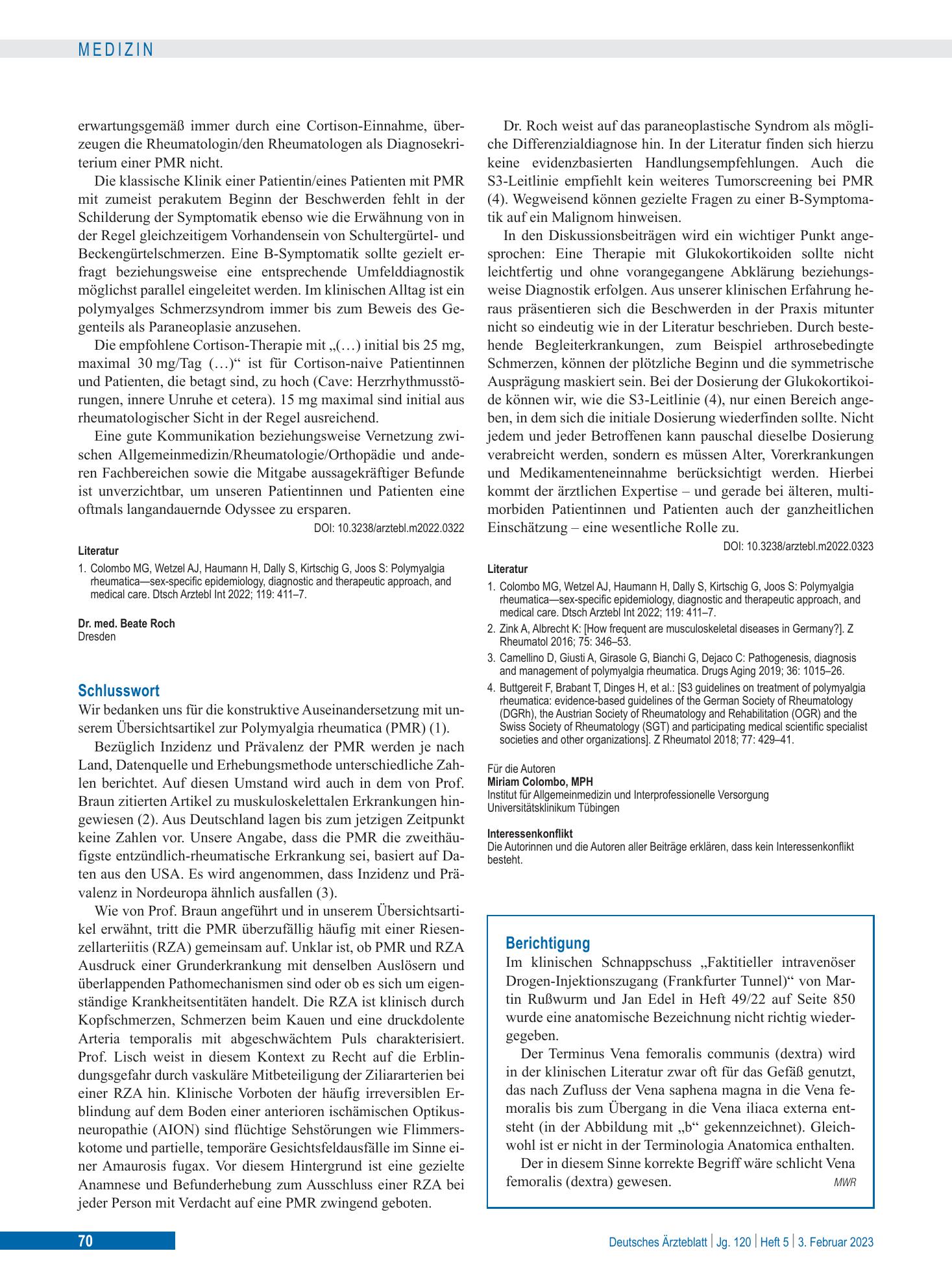 Vorschauseite 1: Berichtigung – Deutsches Ärzteblatt
