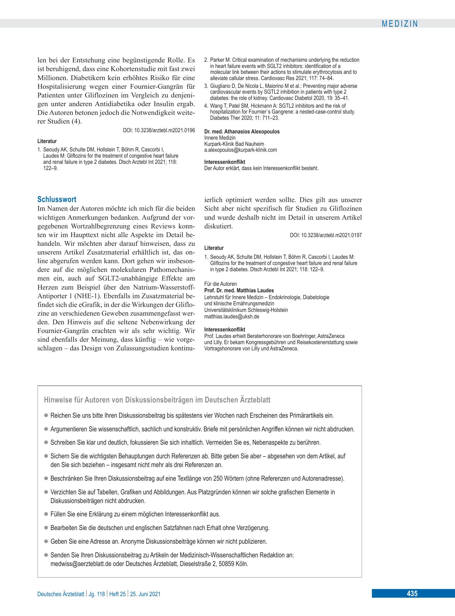 Vorschauseite 1: Schlusswort – Deutsches Ärzteblatt
