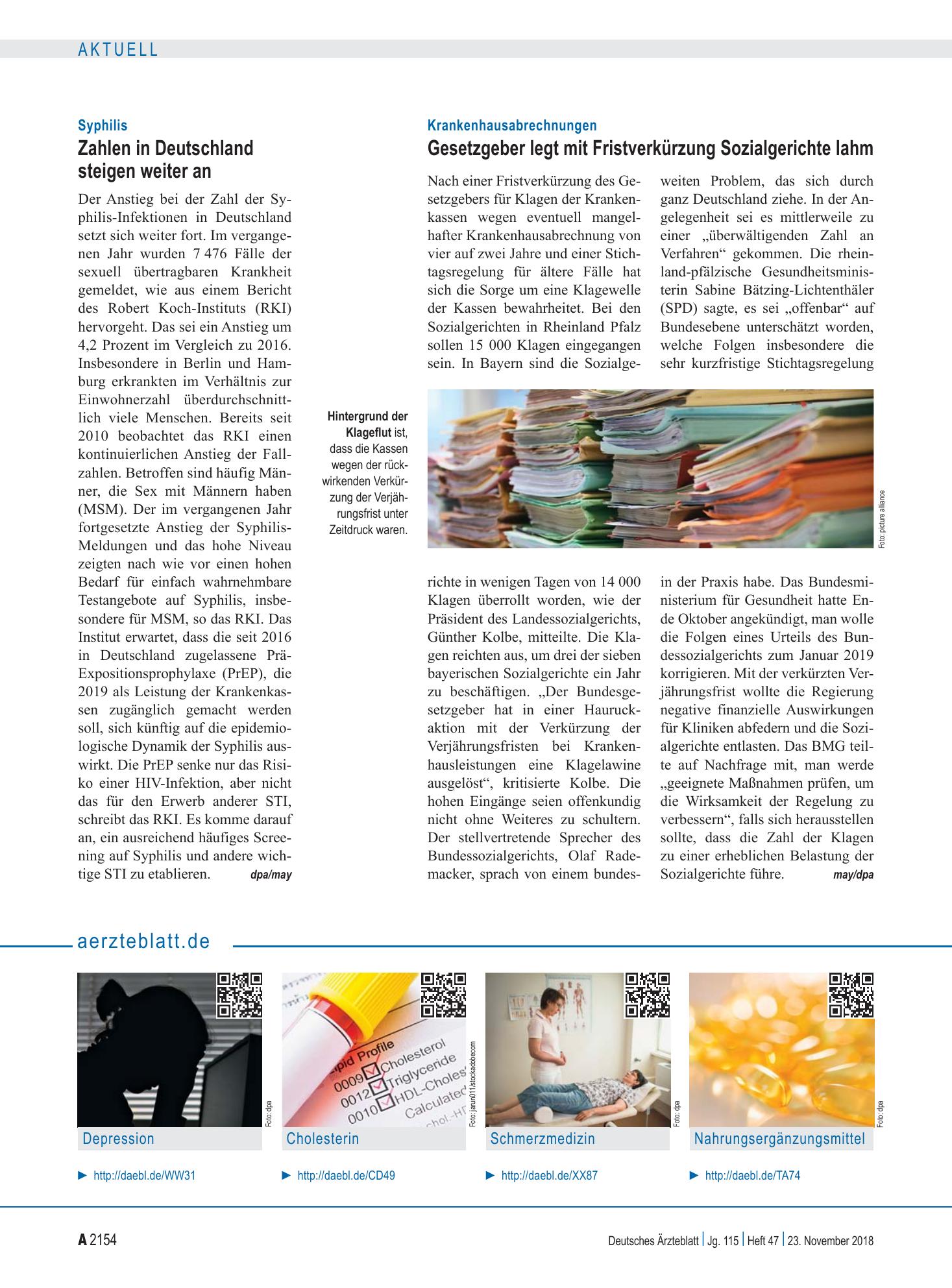 Vorschauseite 1: aerzteblatt.de – Deutsches Ärzteblatt