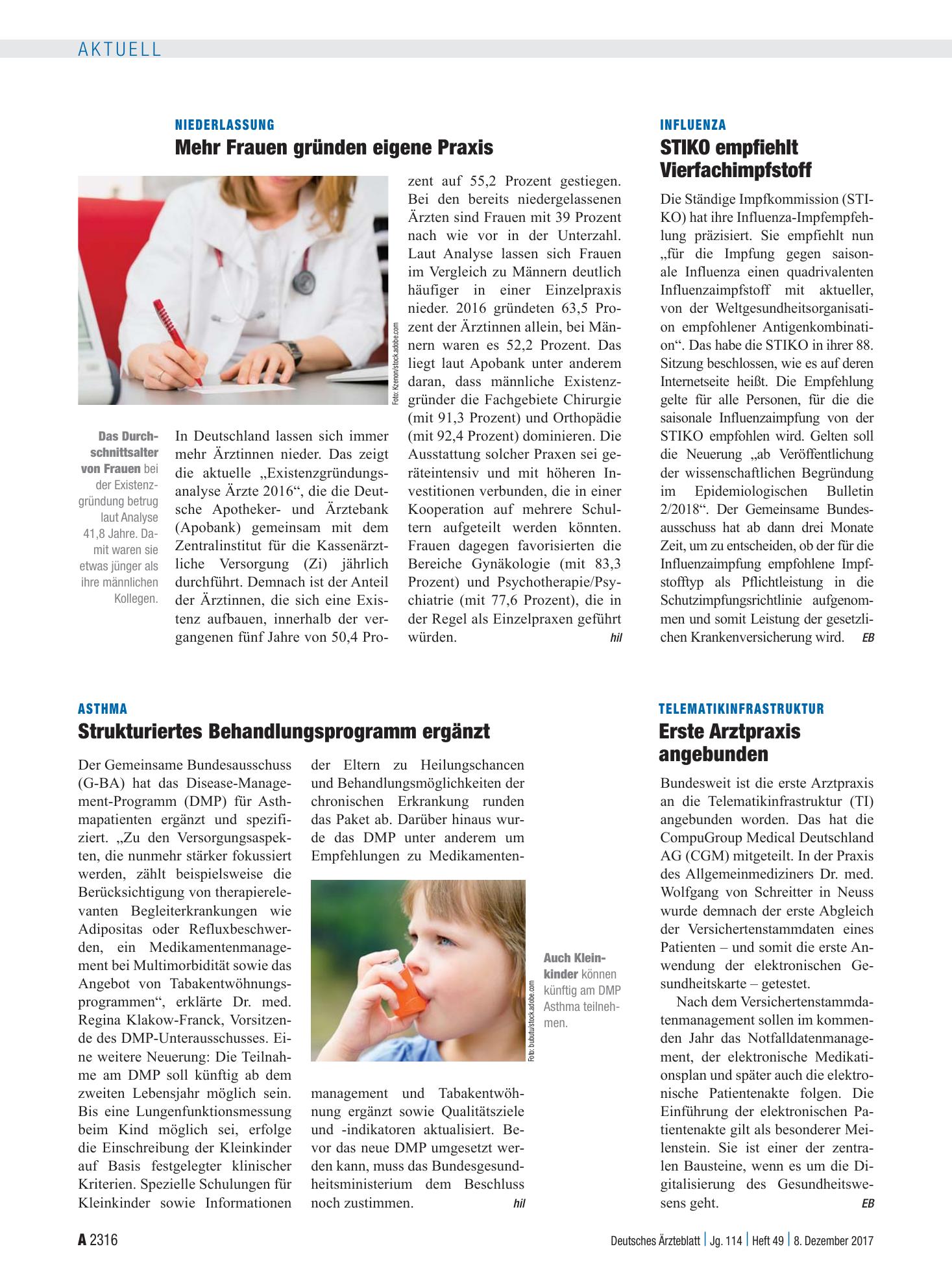 Vorschauseite 1: Asthma: Strukturiertes Behandlungsprogramm ergänzt – Deutsches Ärzteblatt