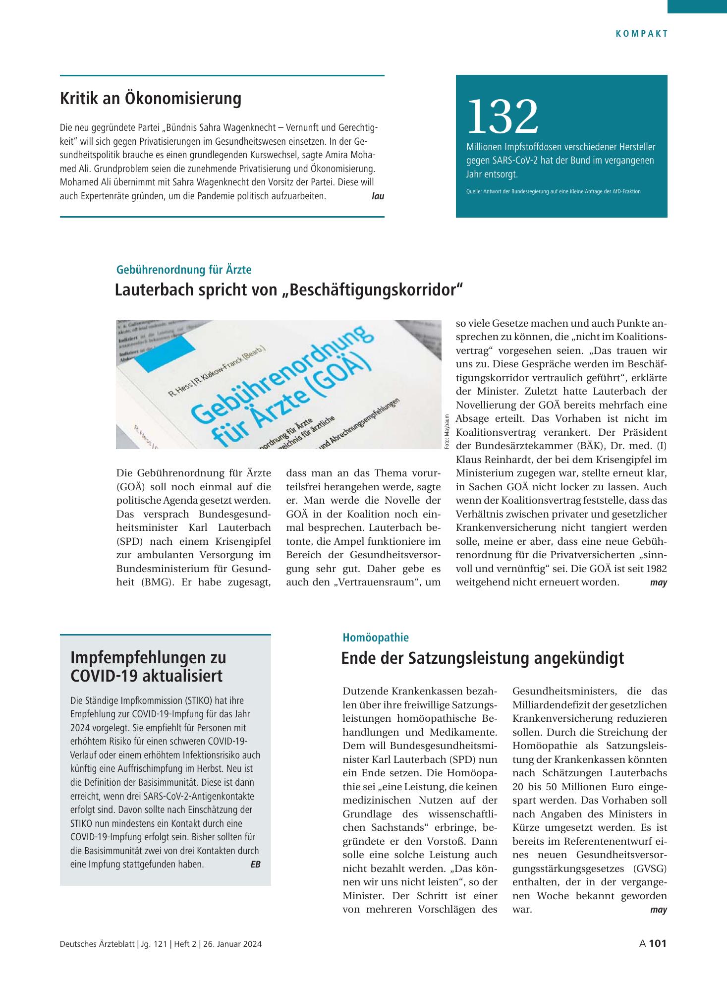 Vorschauseite 1: Zahl der Woche – Deutsches Ärzteblatt