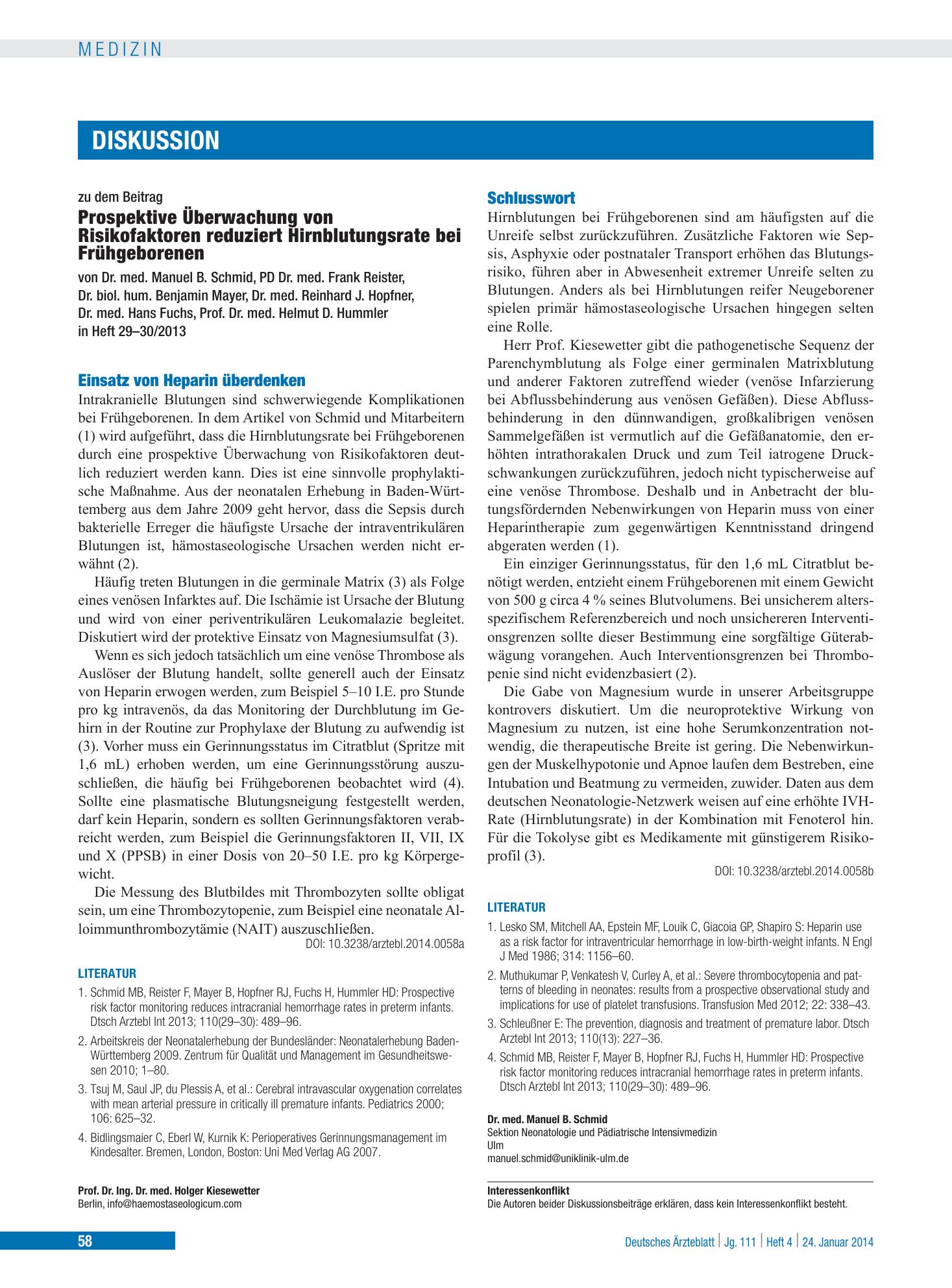 Vorschauseite 1: Schlusswort – Deutsches Ärzteblatt
